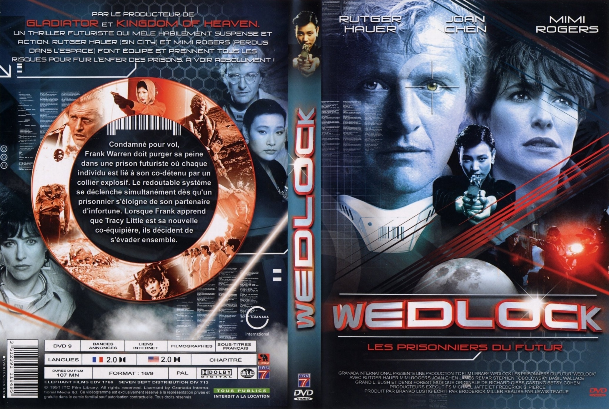 Jaquette DVD Wedlock les prisonniers du futur 