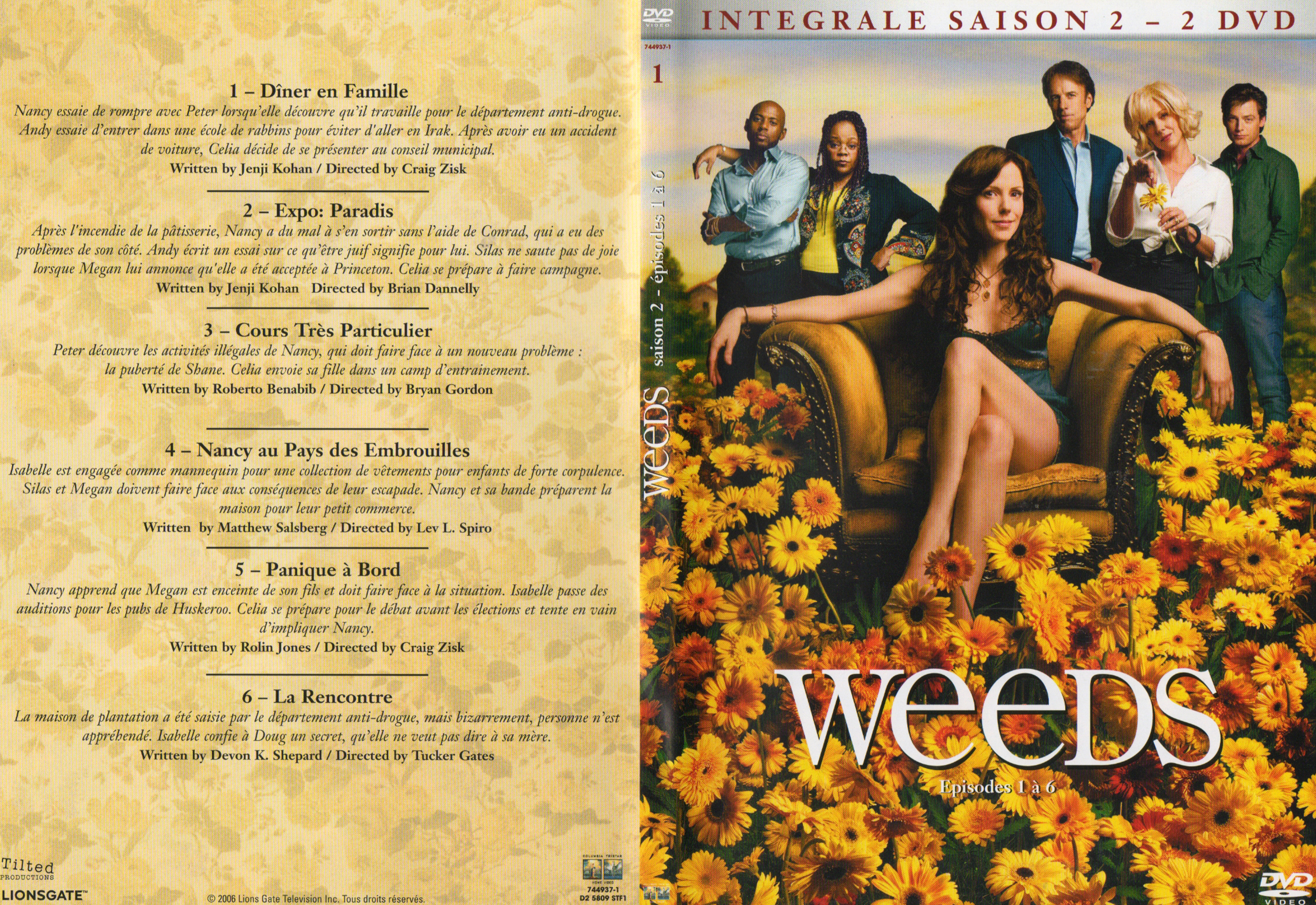 Jaquette DVD Weeds Saison 2 DVD 1