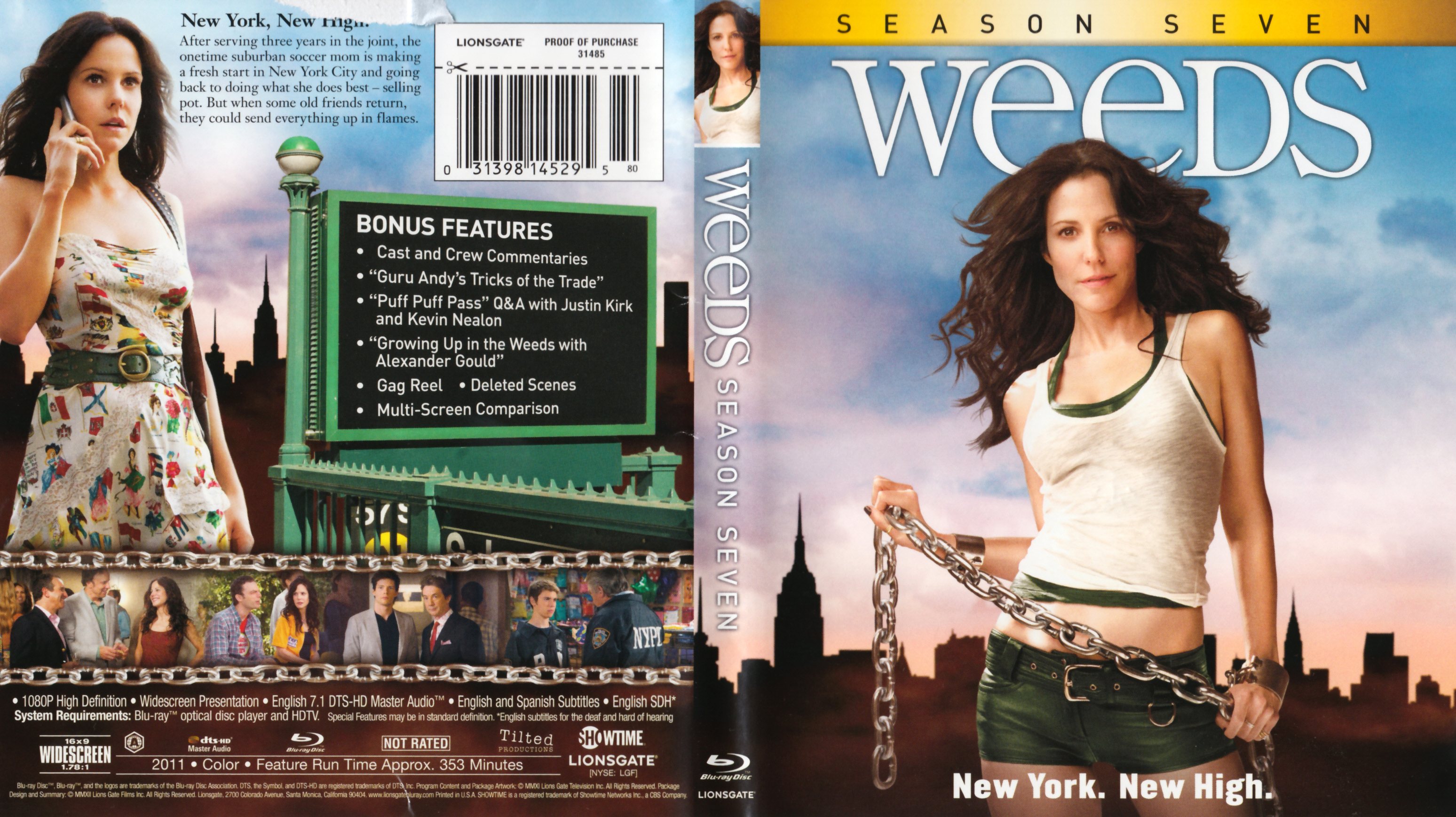 Jaquette DVD Weeds Saison 7 Zone 1 (BLU-RAY)