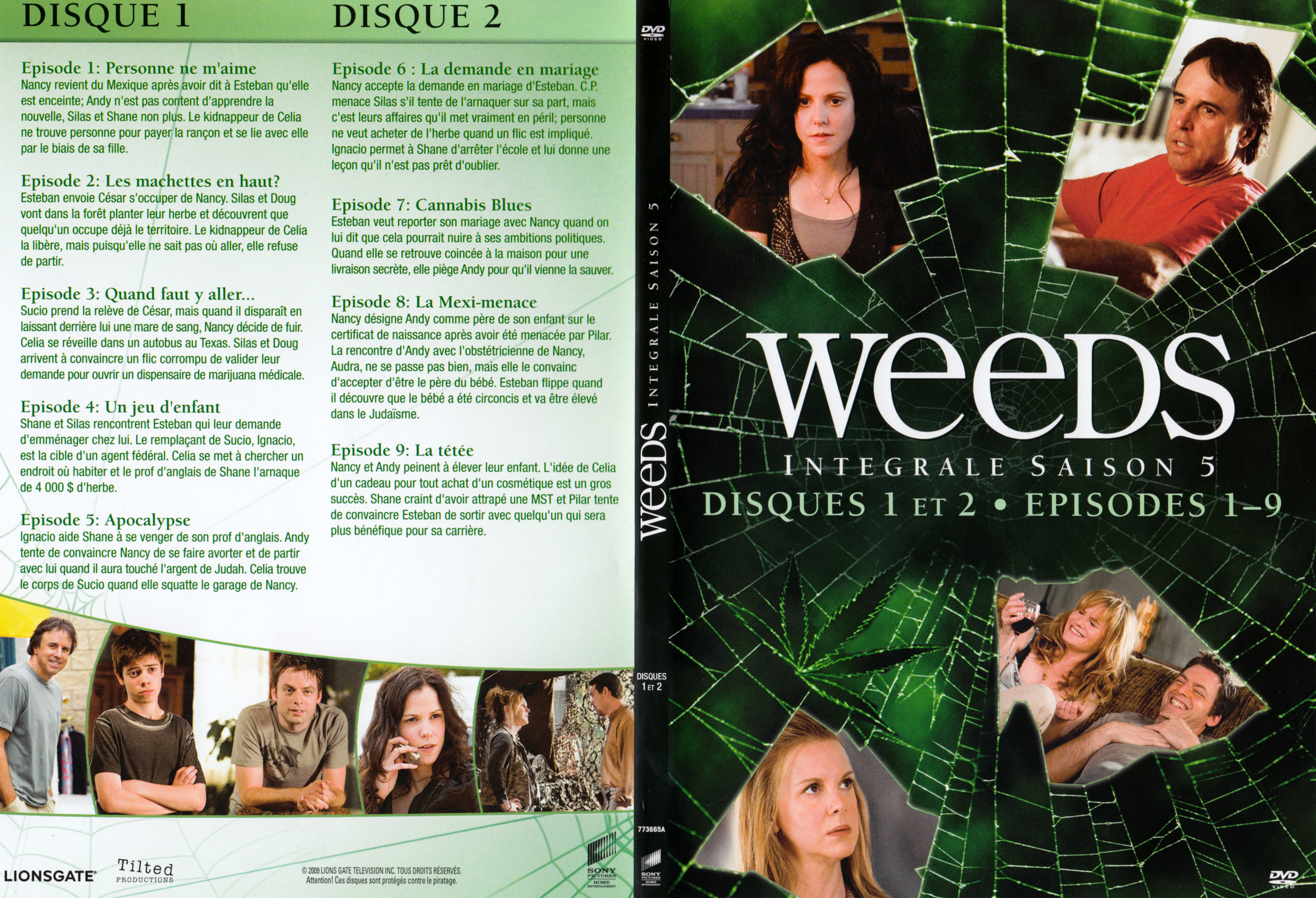 Jaquette DVD Weeds saison 5 DVD 1