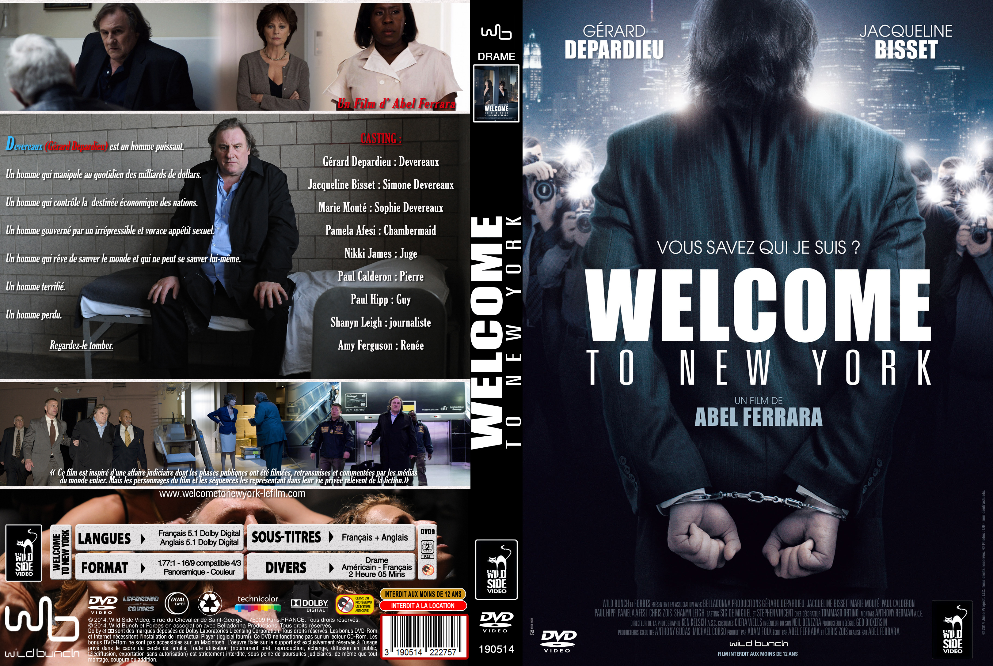 Jaquette DVD Welcome to New York custom