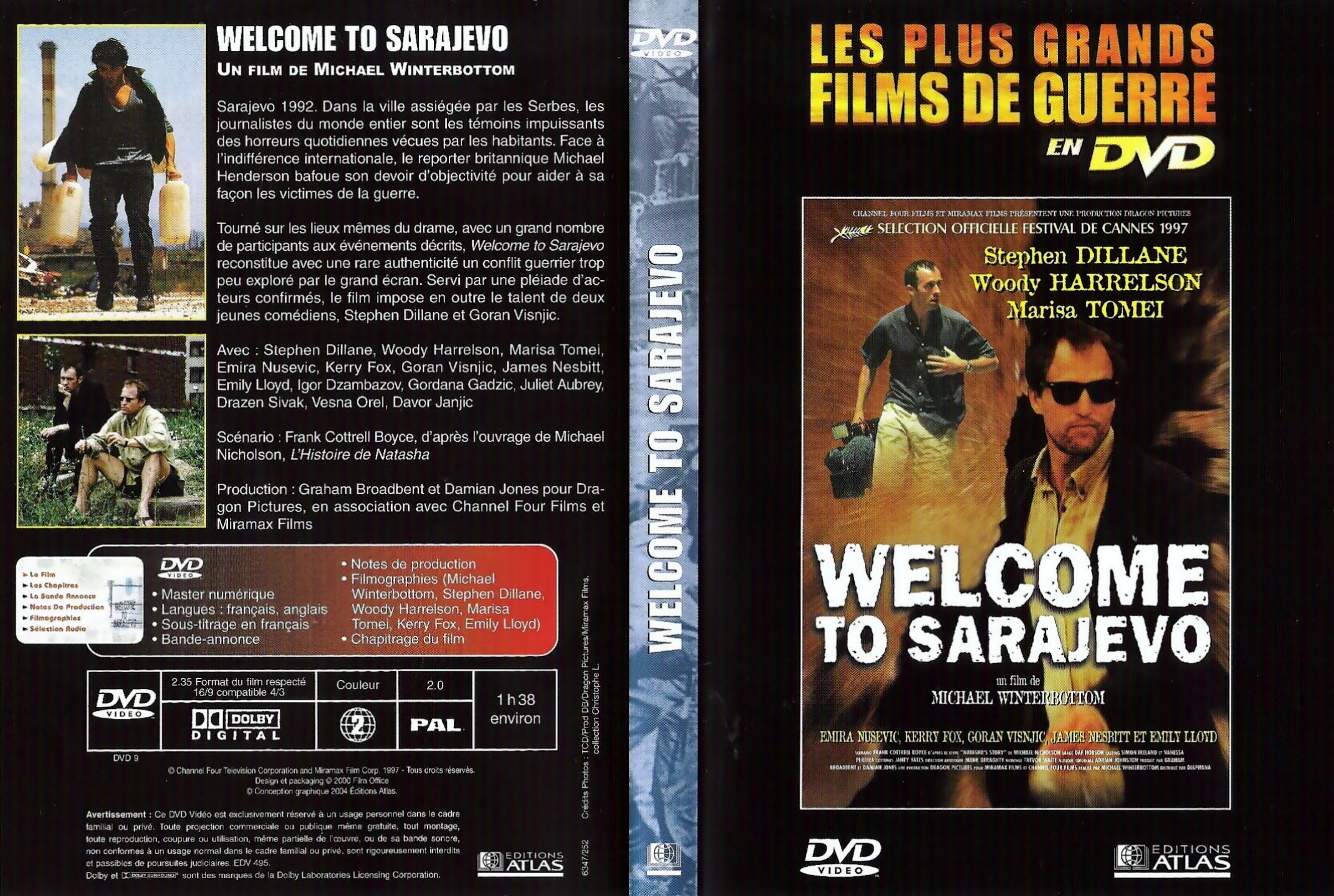 Jaquette DVD Welcome to Sarajevo