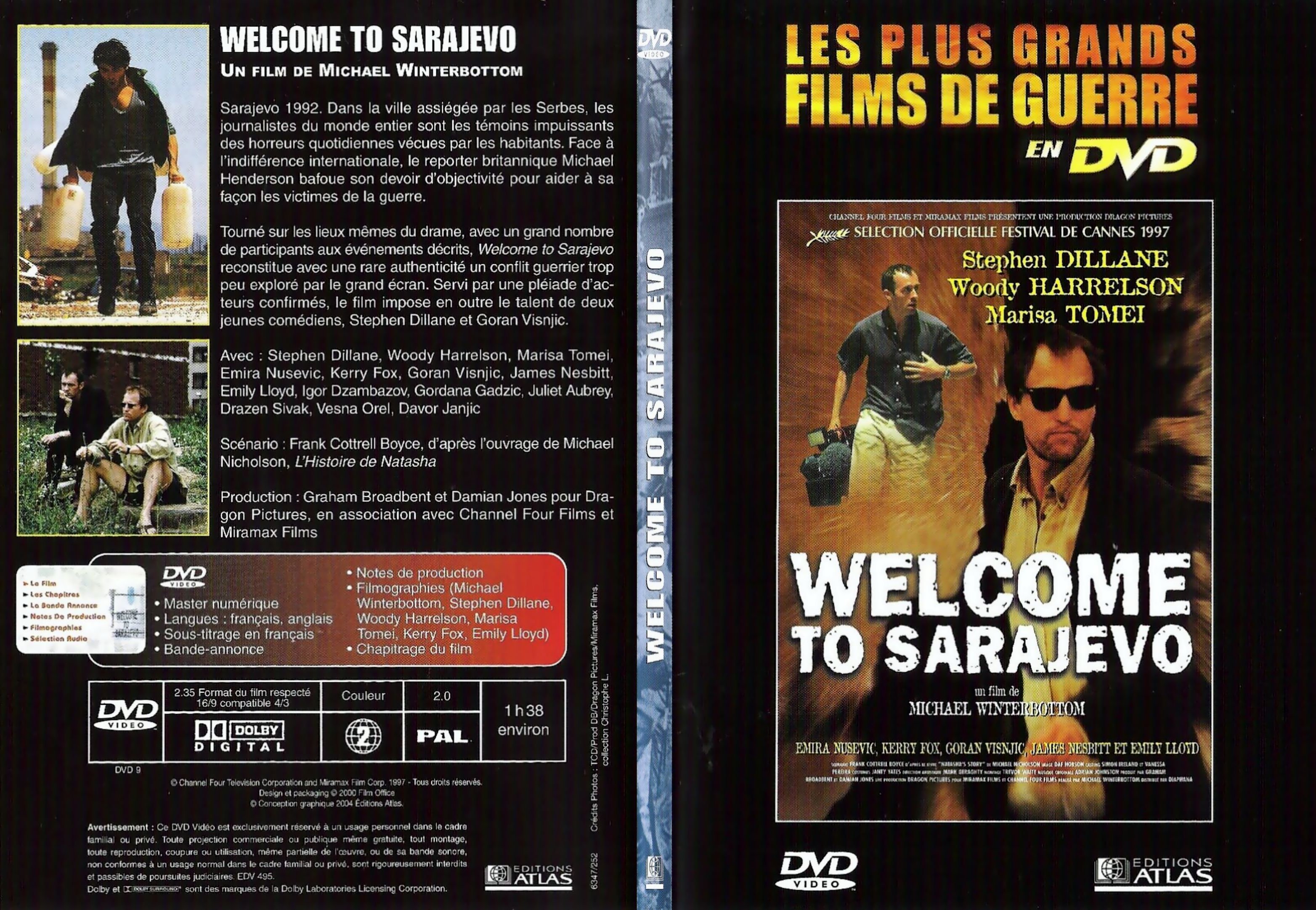 Jaquette DVD Welcome to Sarajevo - SLIM