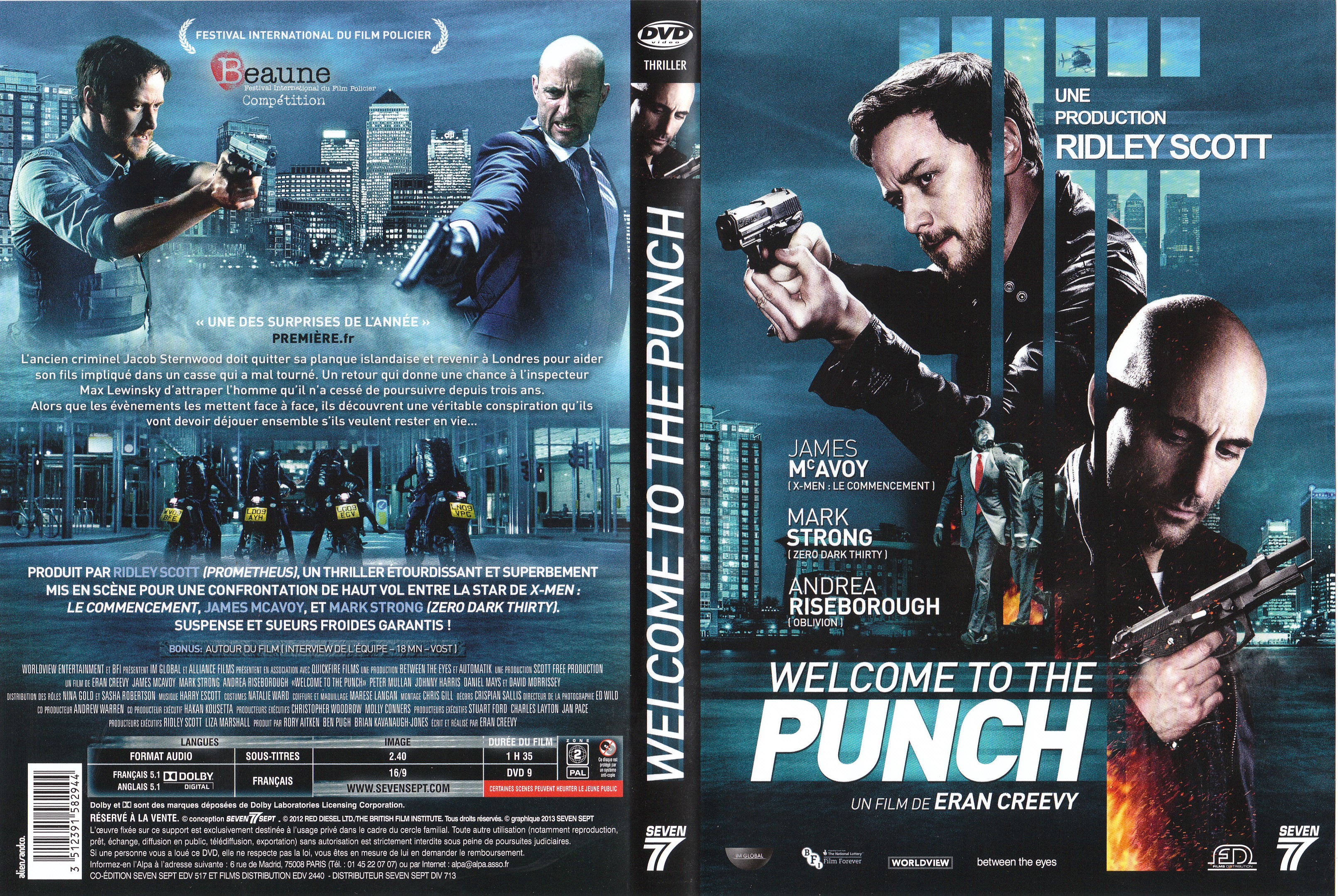 Jaquette DVD Welcome to the Punch