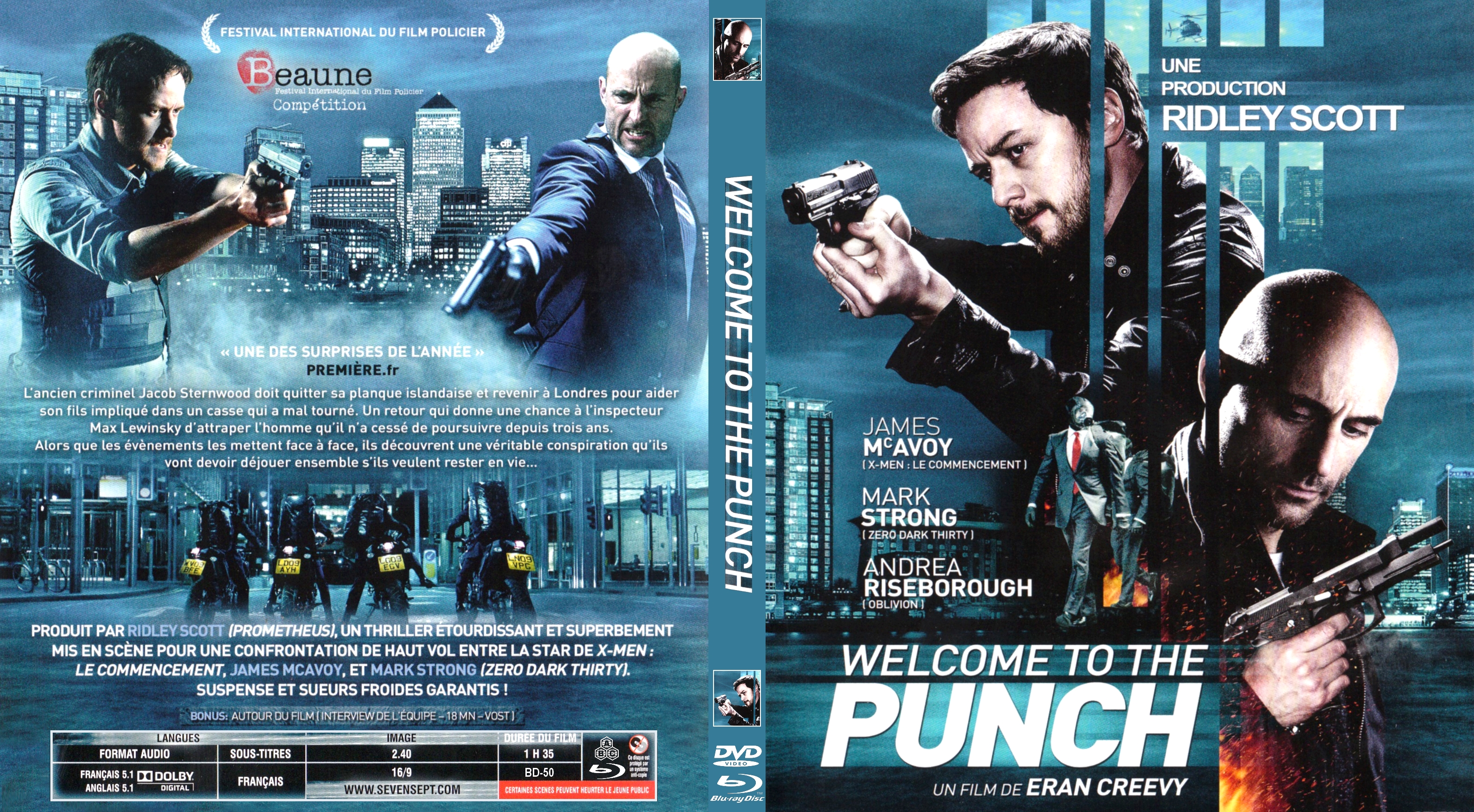 Jaquette DVD Welcome to the Punch custom (BLU-RAY) 