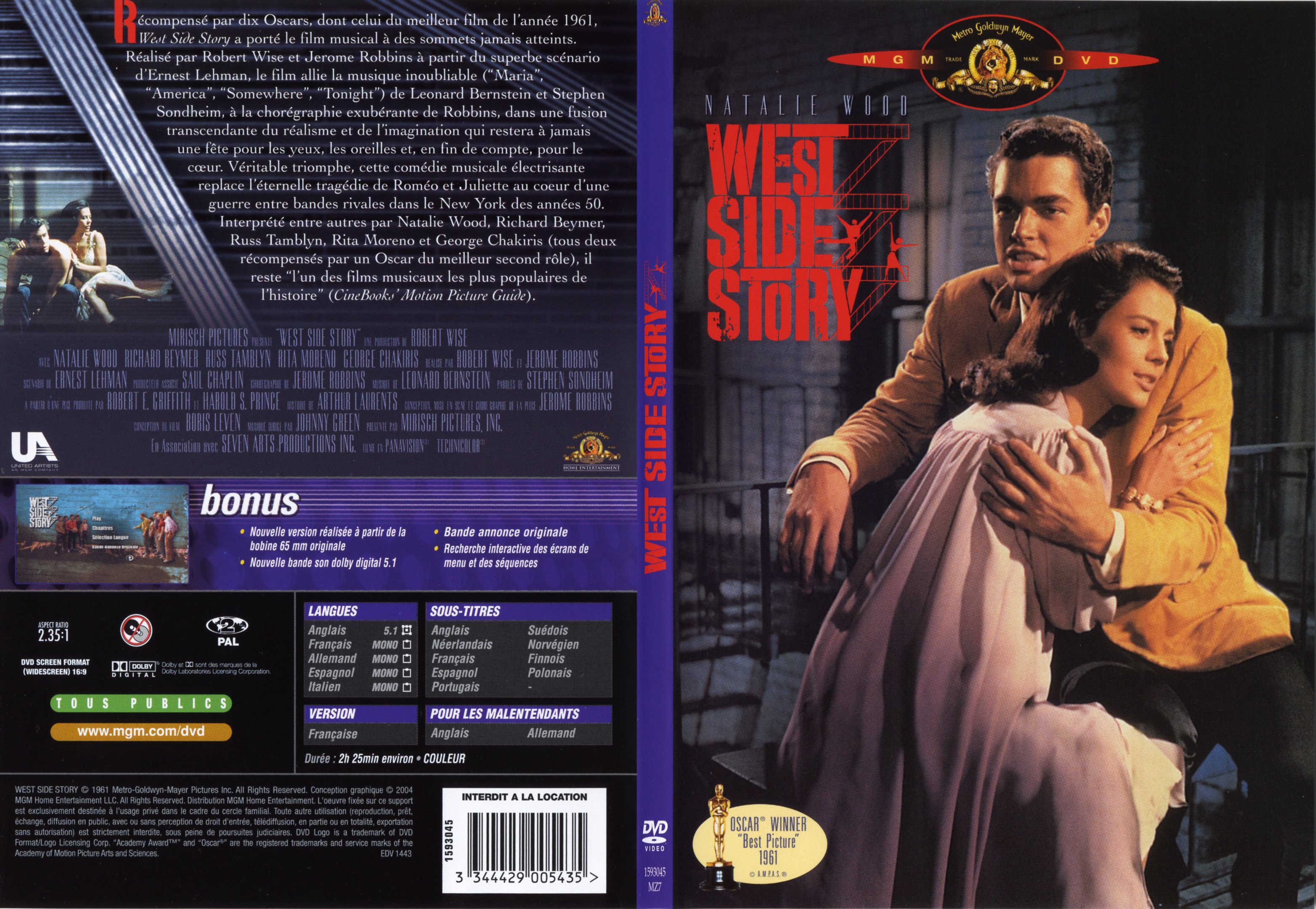 Jaquette DVD West Side Story - SLIM
