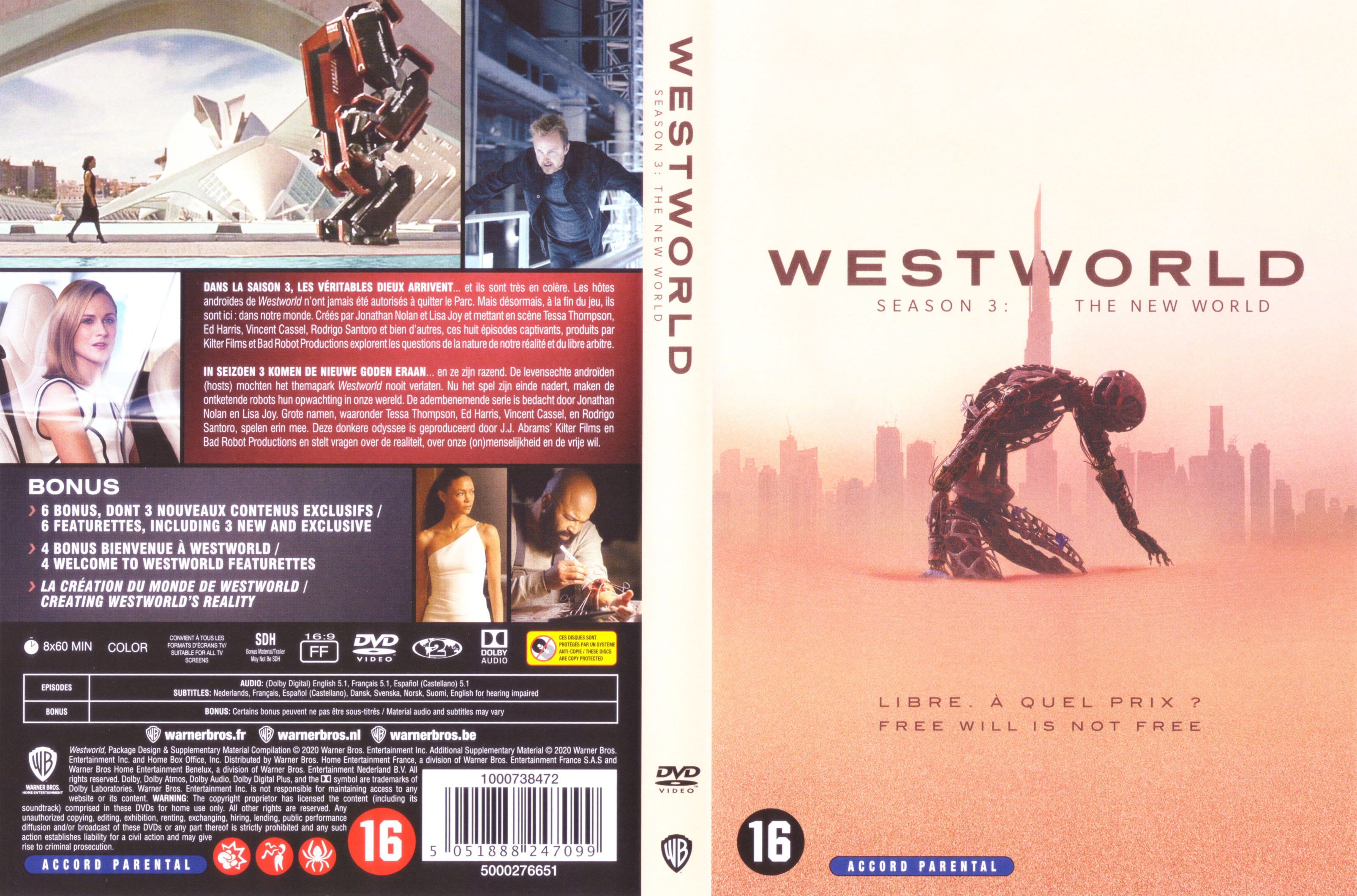 Jaquette DVD Westworld Saison 3