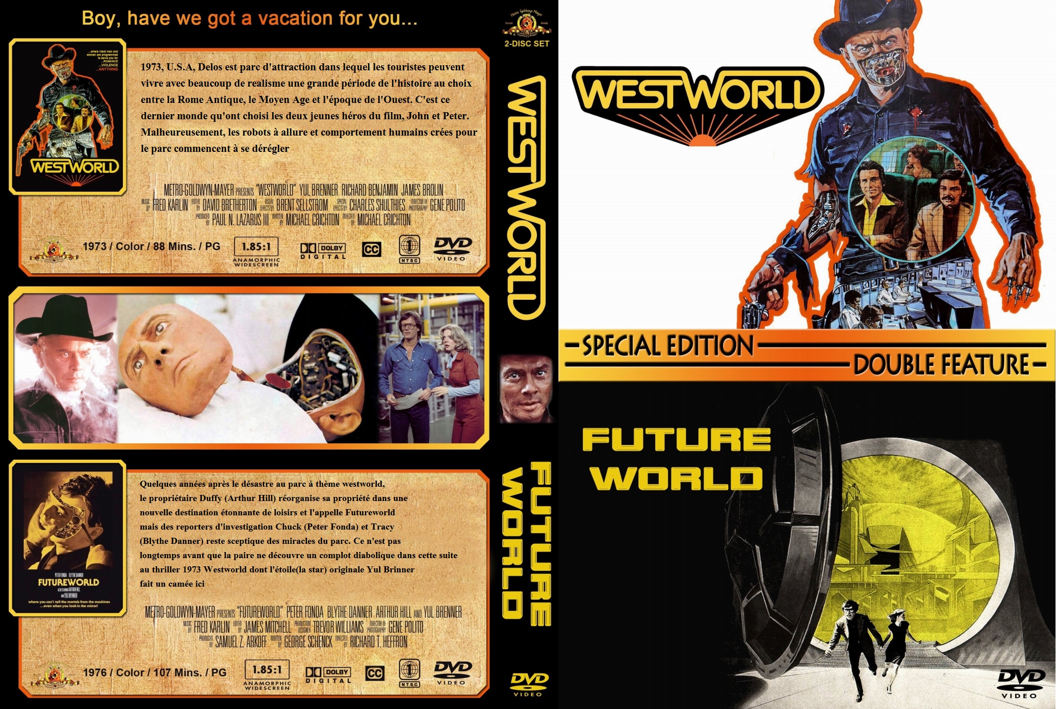 Jaquette DVD Westworld - Futureworld custom