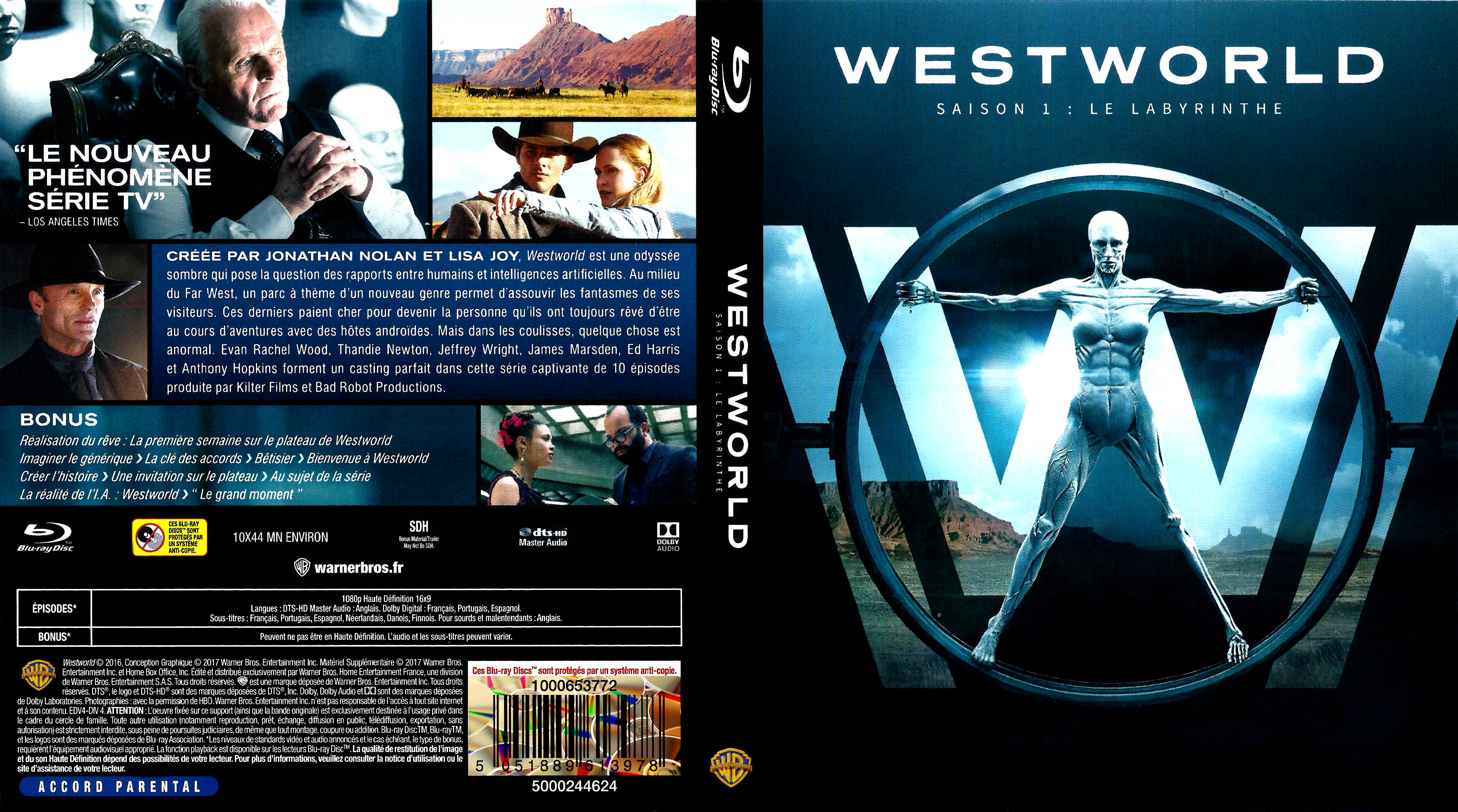 Jaquette DVD Westworld saison 1 (BLU-RAY) 