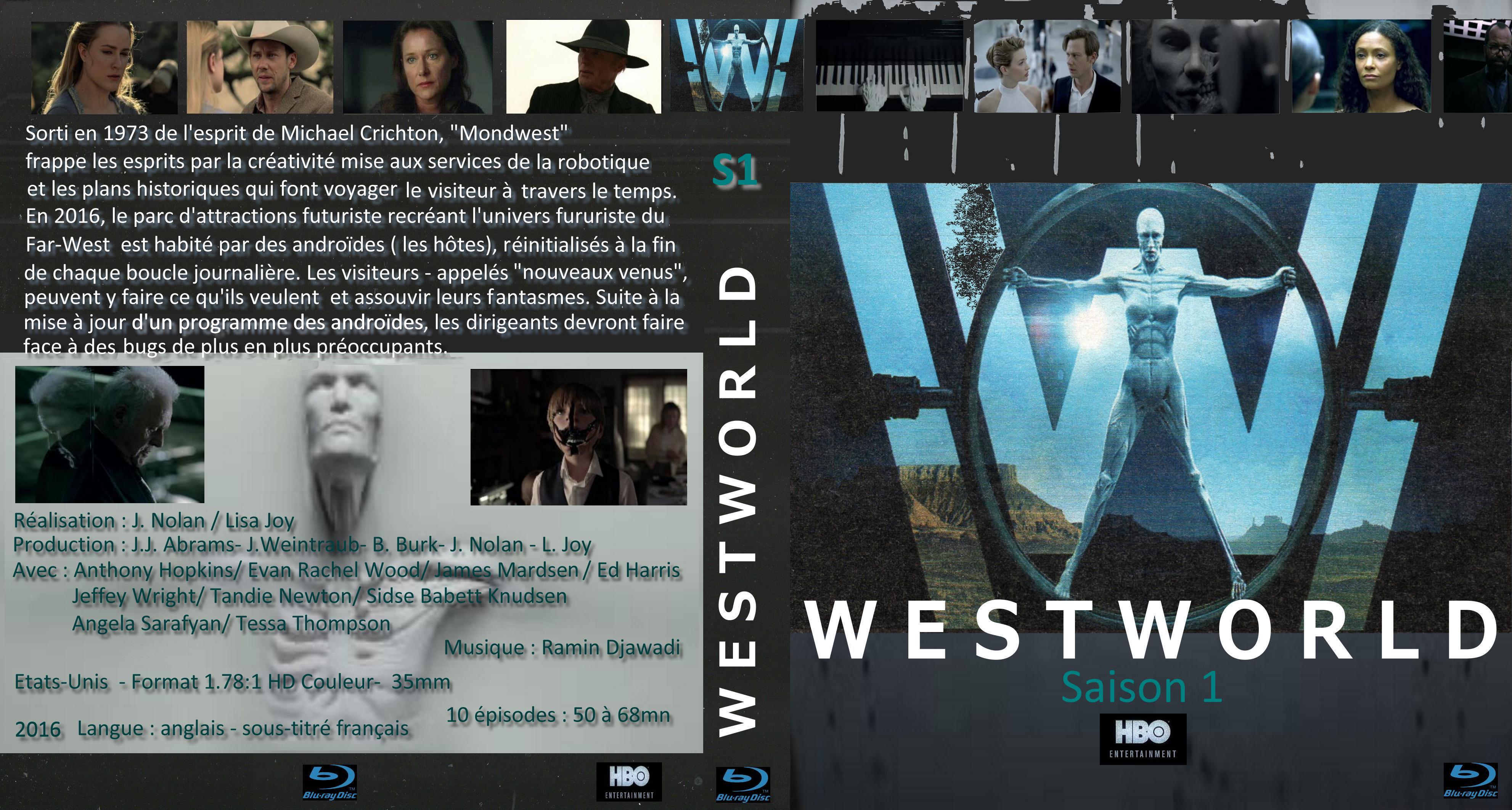 Jaquette DVD Westworld saison 1 custom (BLU-RAY)