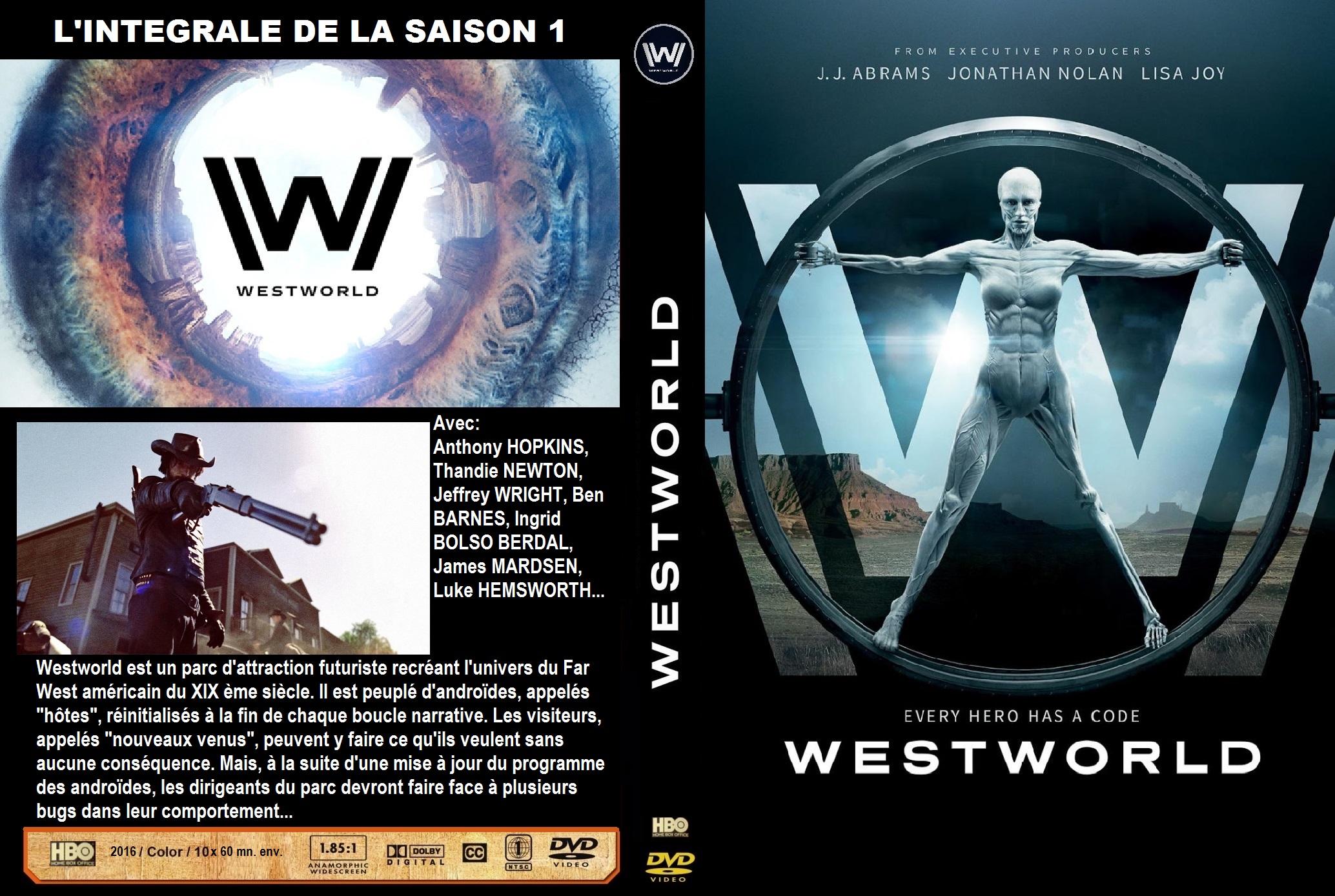 Jaquette DVD Westworld saison 1 custom v2