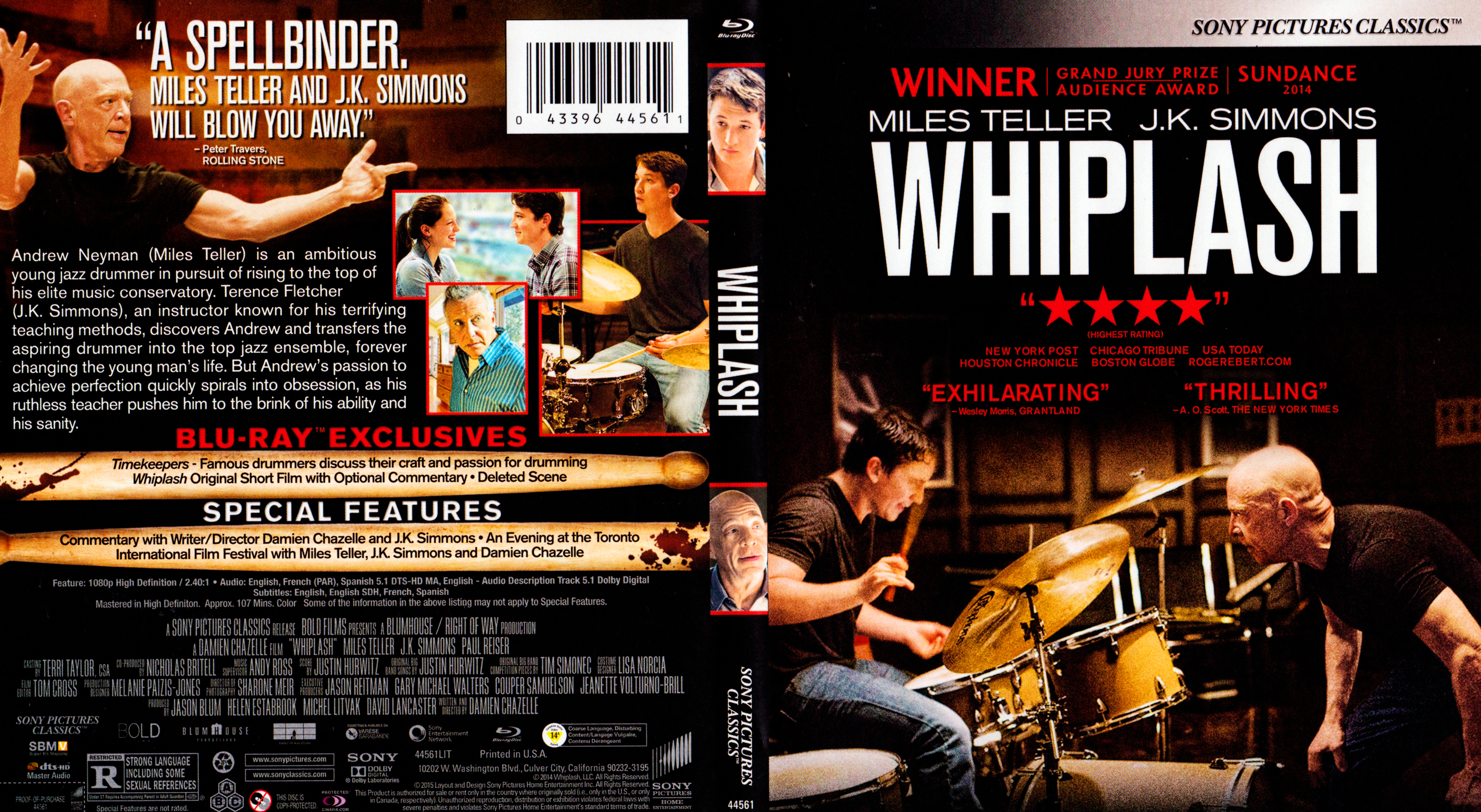 Jaquette DVD Whiplash Zone 1 (BLU-RAY)
