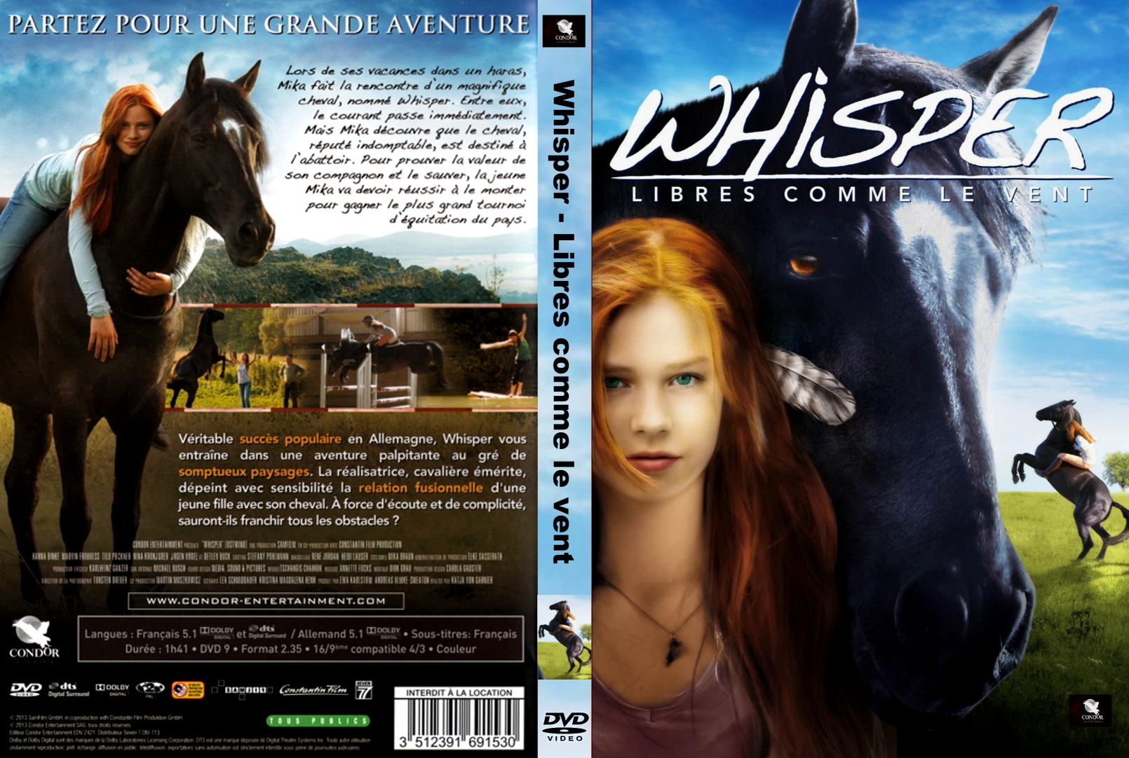 Jaquette DVD Whisper : Libres comme le vent custom