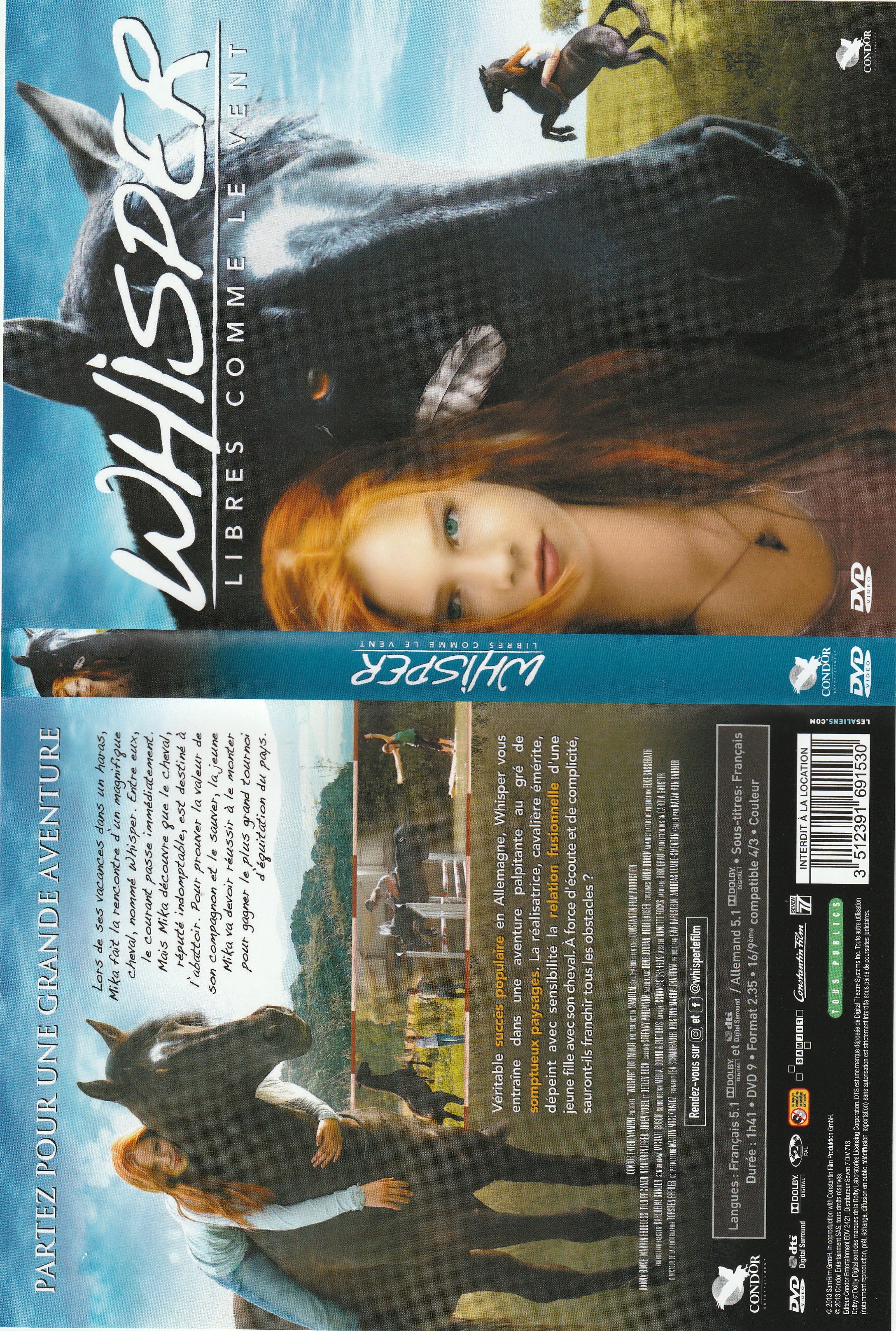 Jaquette DVD Whisper Libres comme le vent