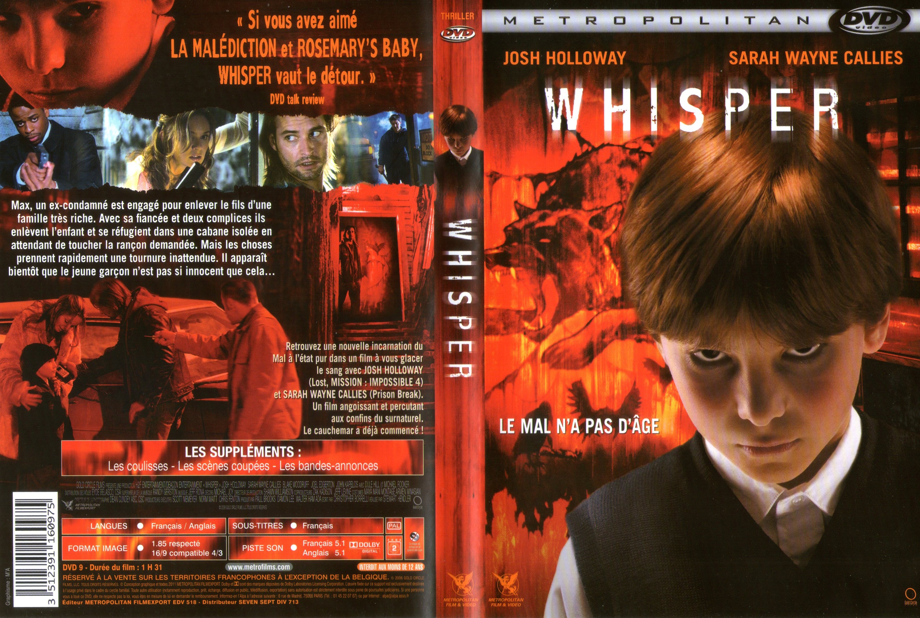 Jaquette DVD Whisper (2008)