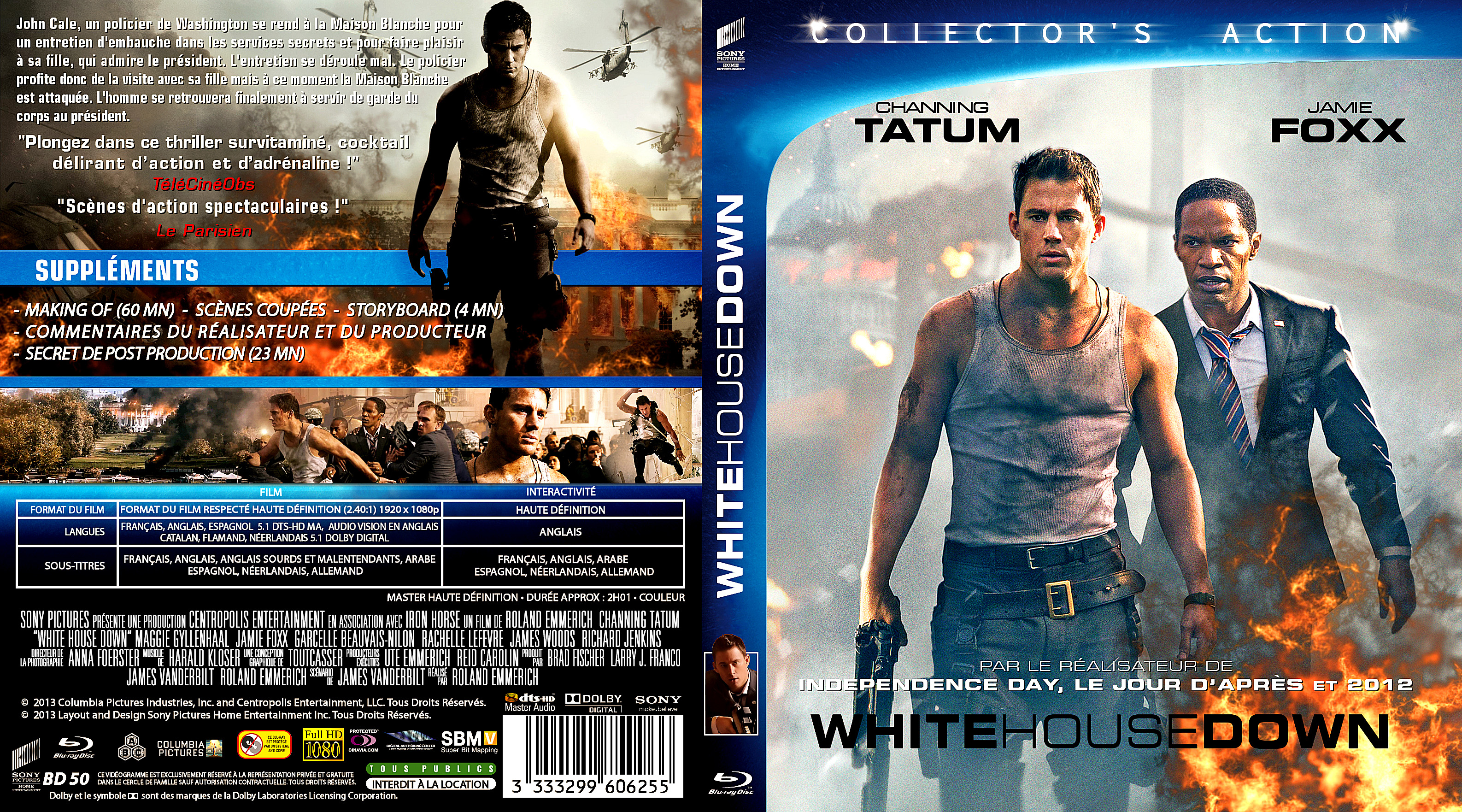 Jaquette DVD White House Down custom (BLU-RAY)