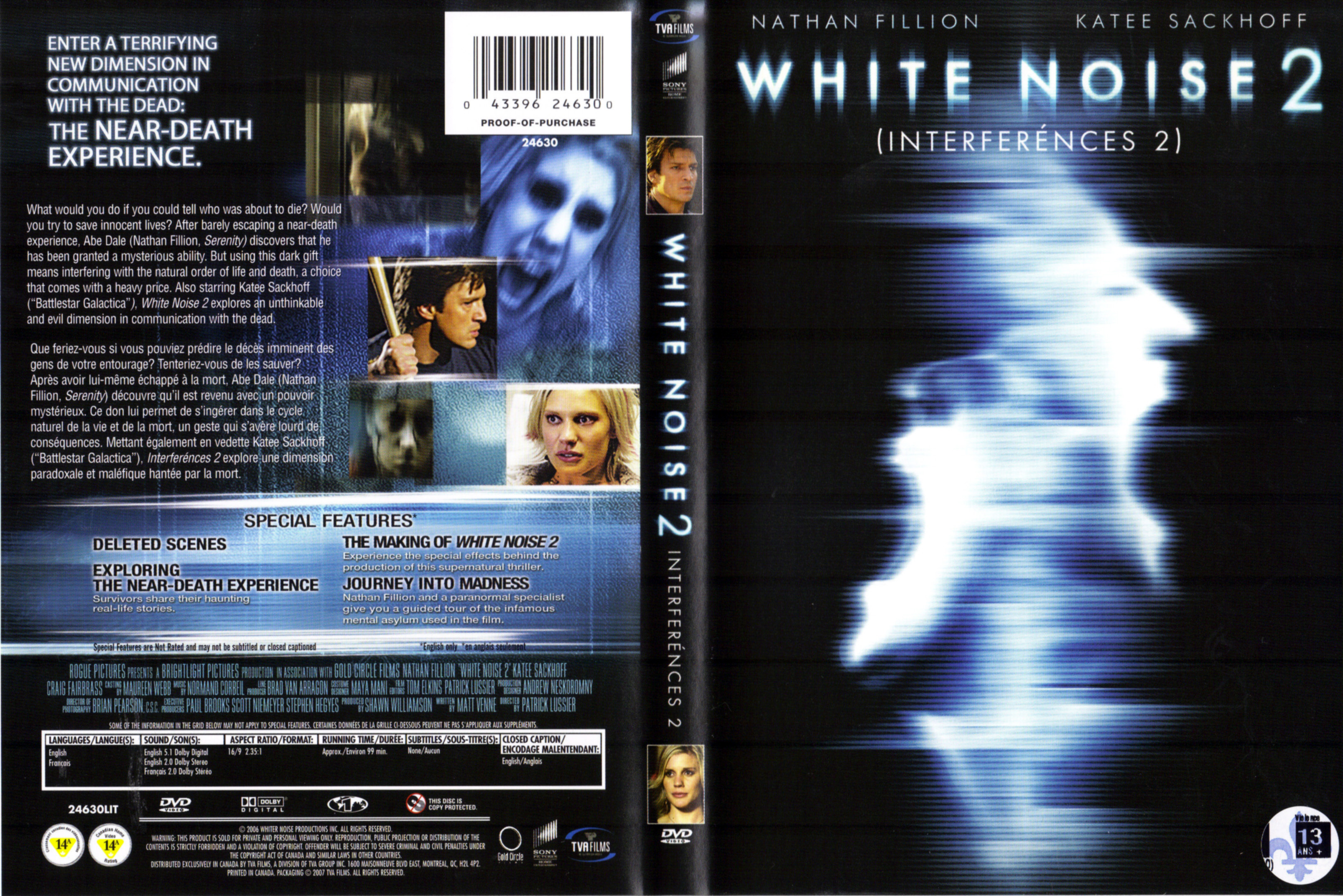 Jaquette DVD White Noise 2 - Interfrences 2 (Canadienne)