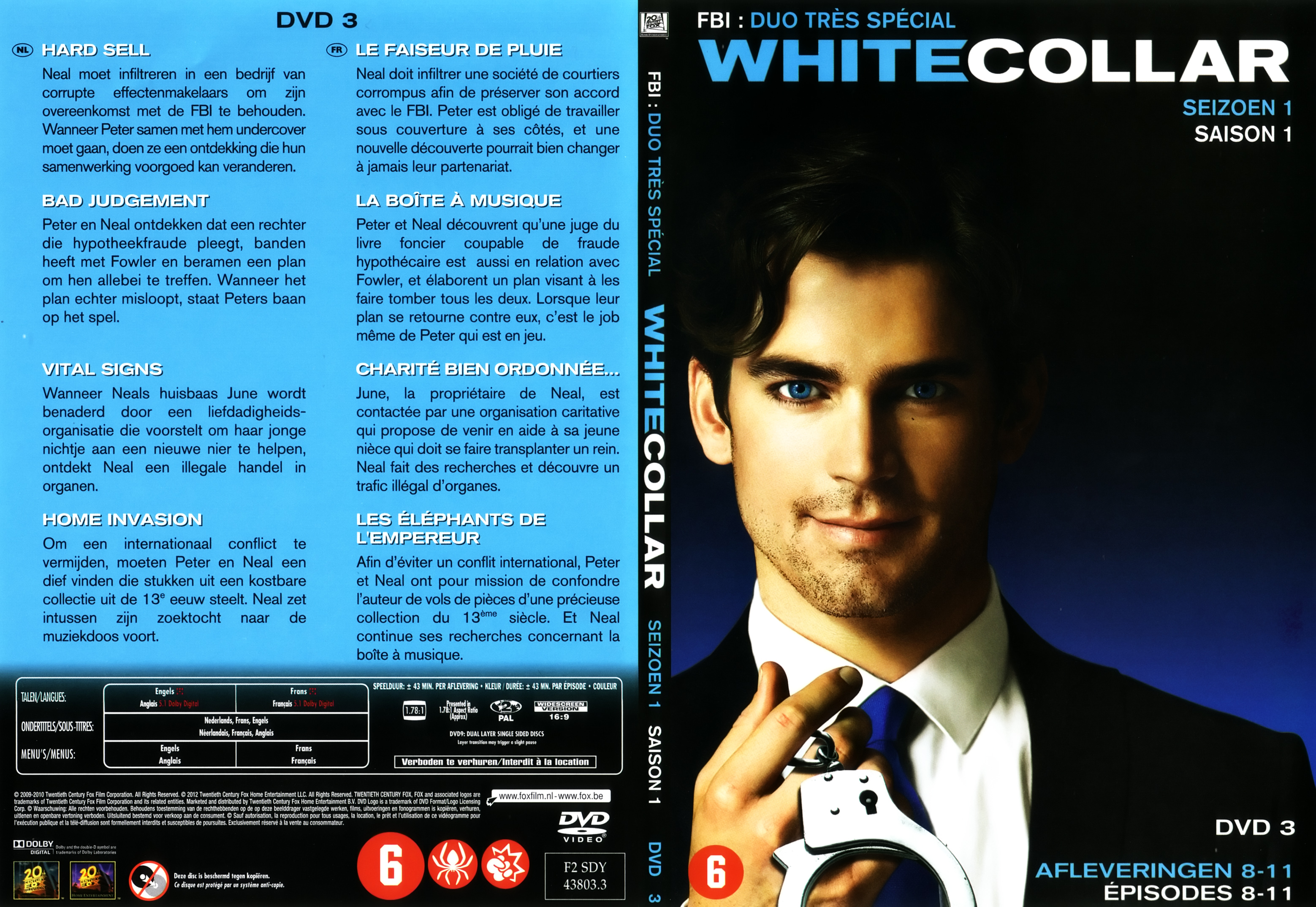 Jaquette DVD White collar saison 1 DVD 3