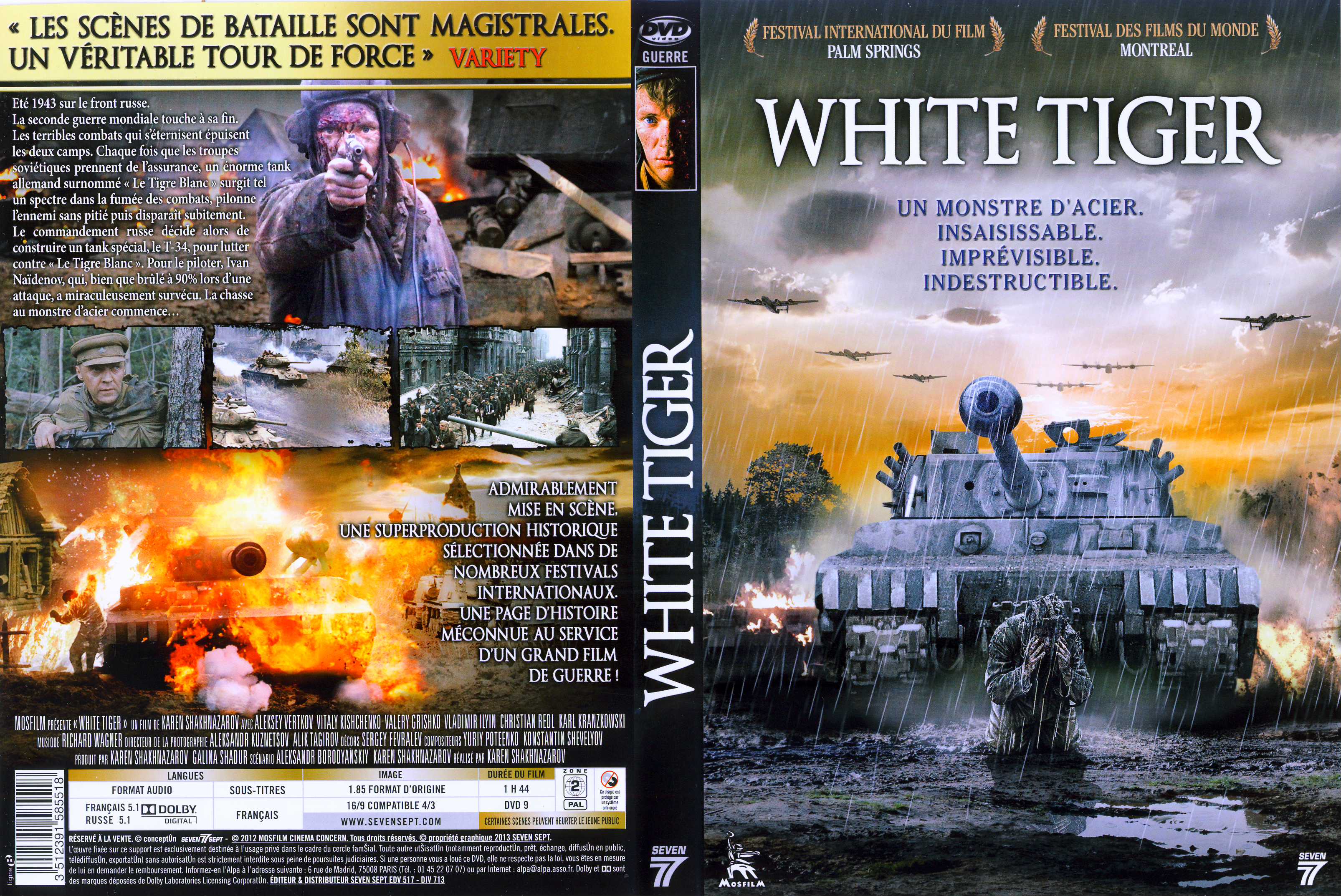 Jaquette DVD White tiger (2012)