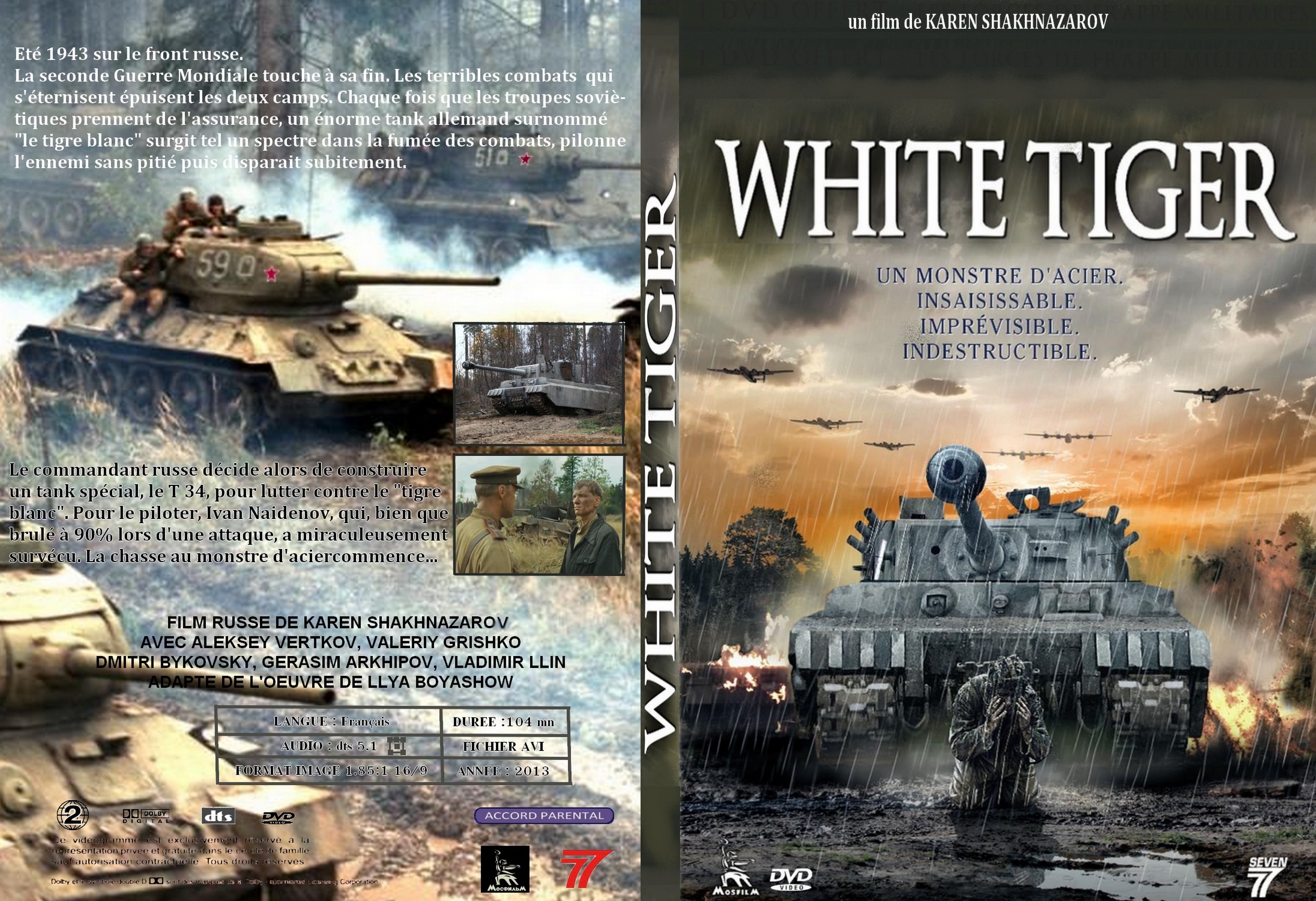 Jaquette DVD White tiger (2012) custom - SLIM