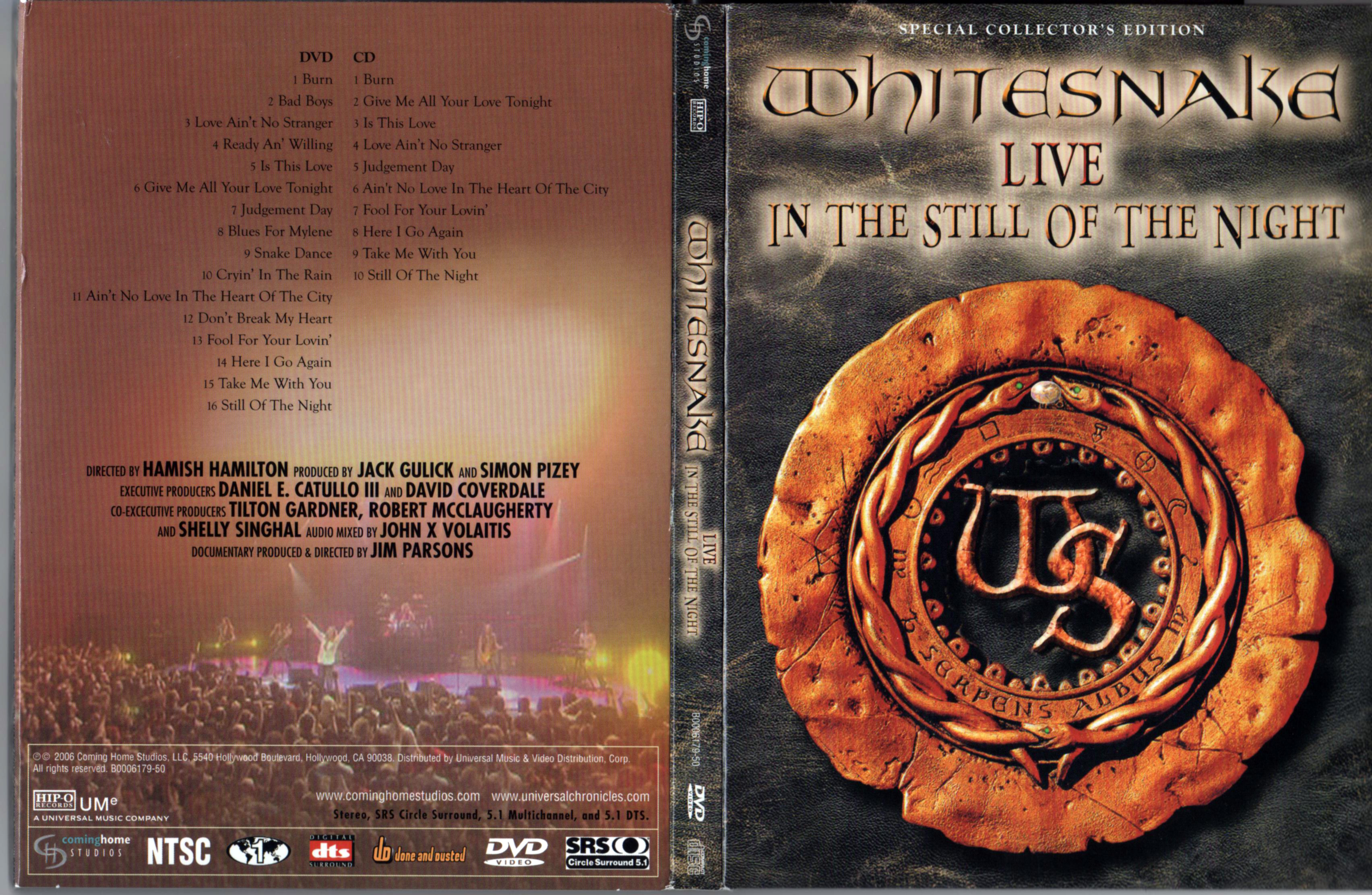 Jaquette DVD Whitesnake - Live in the still of the night