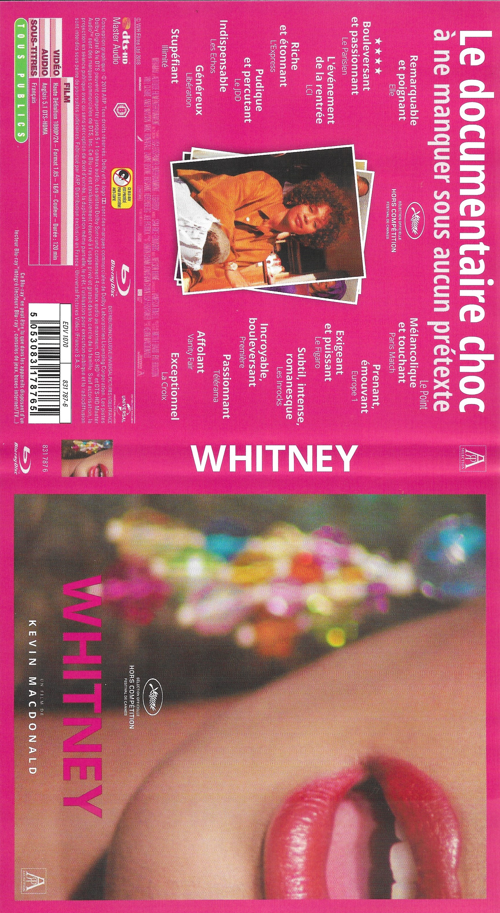 Jaquette DVD Whitney (BLU-RAY)