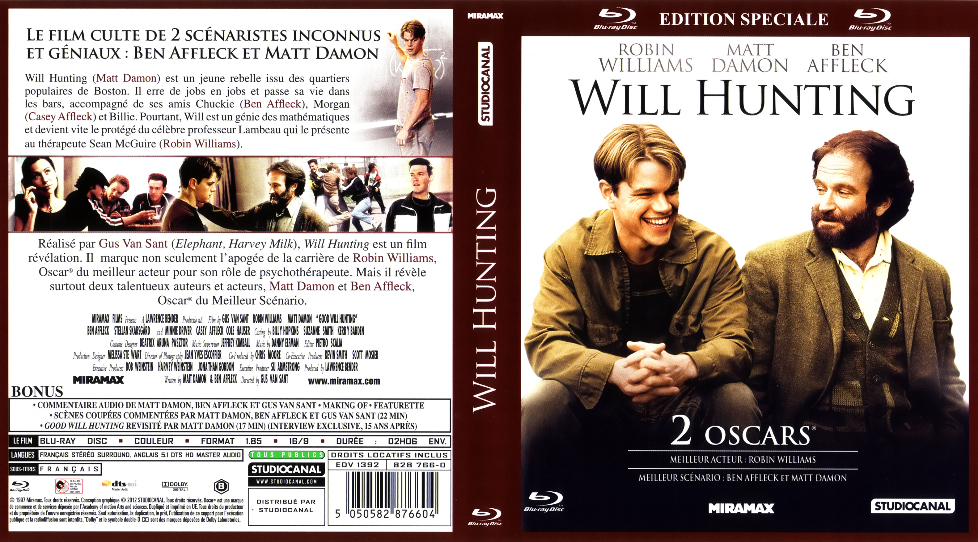 Jaquette DVD Will Hunting (BLU-RAY)