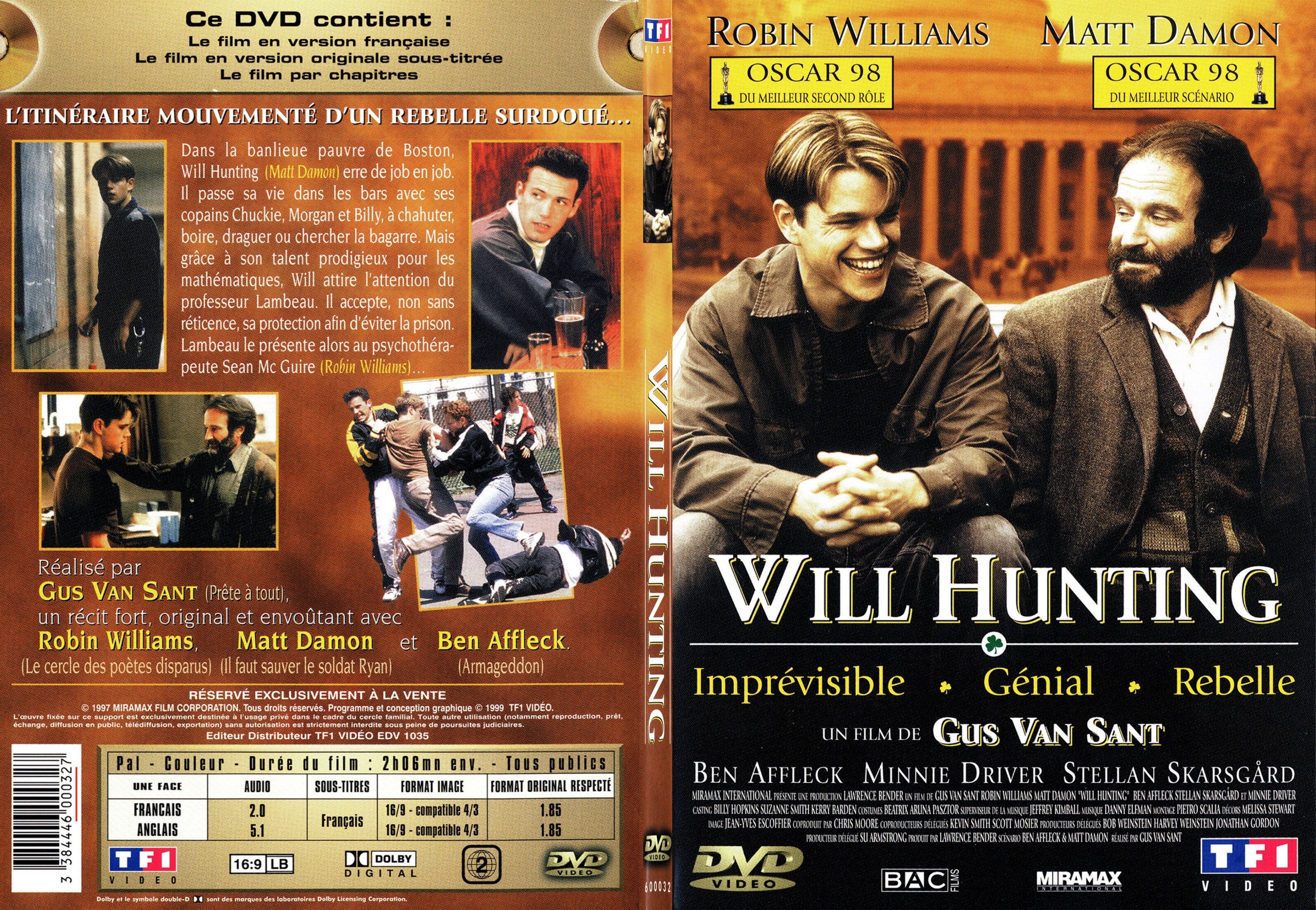 Jaquette DVD Will Hunting - SLIM