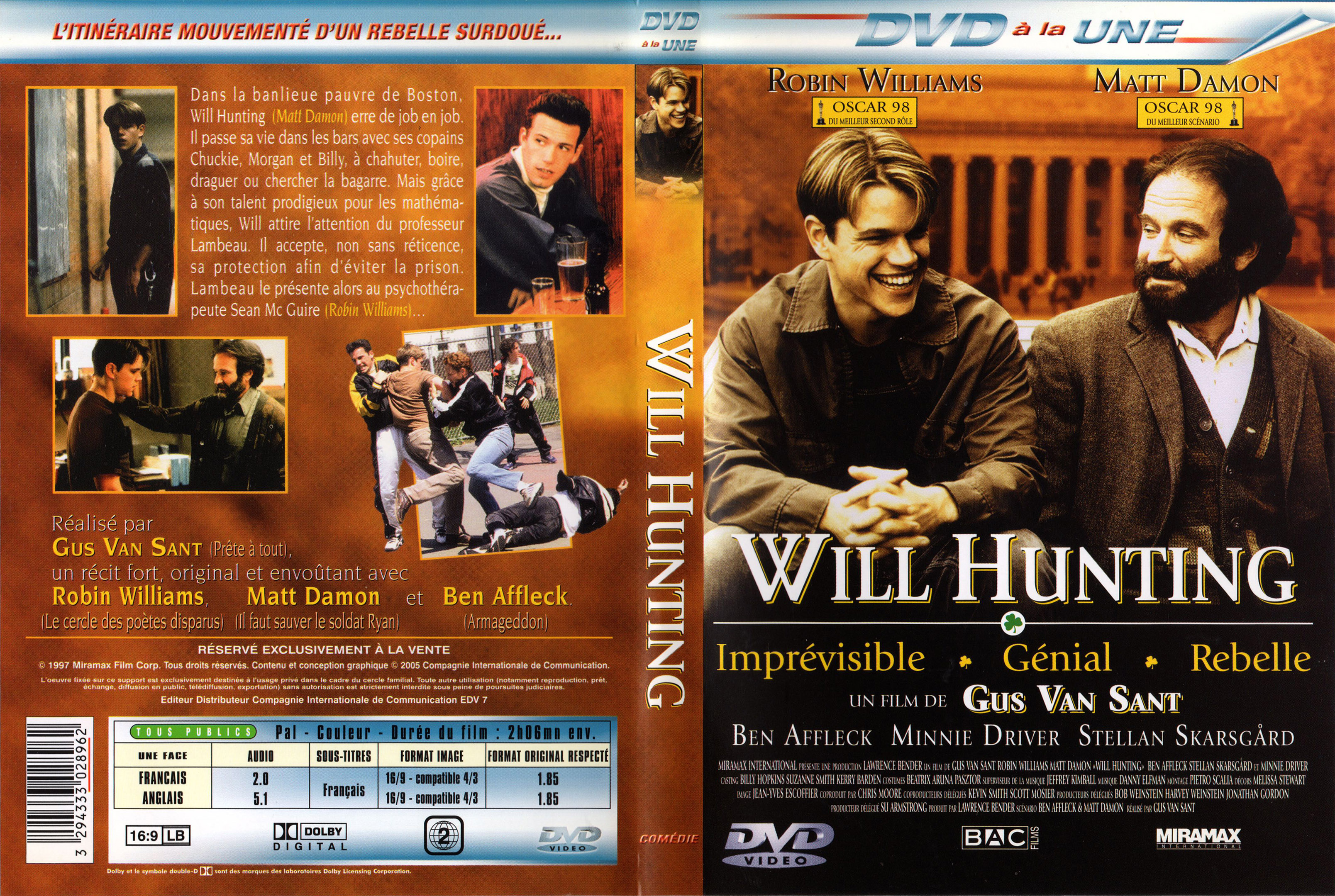 Jaquette DVD Will Hunting v3