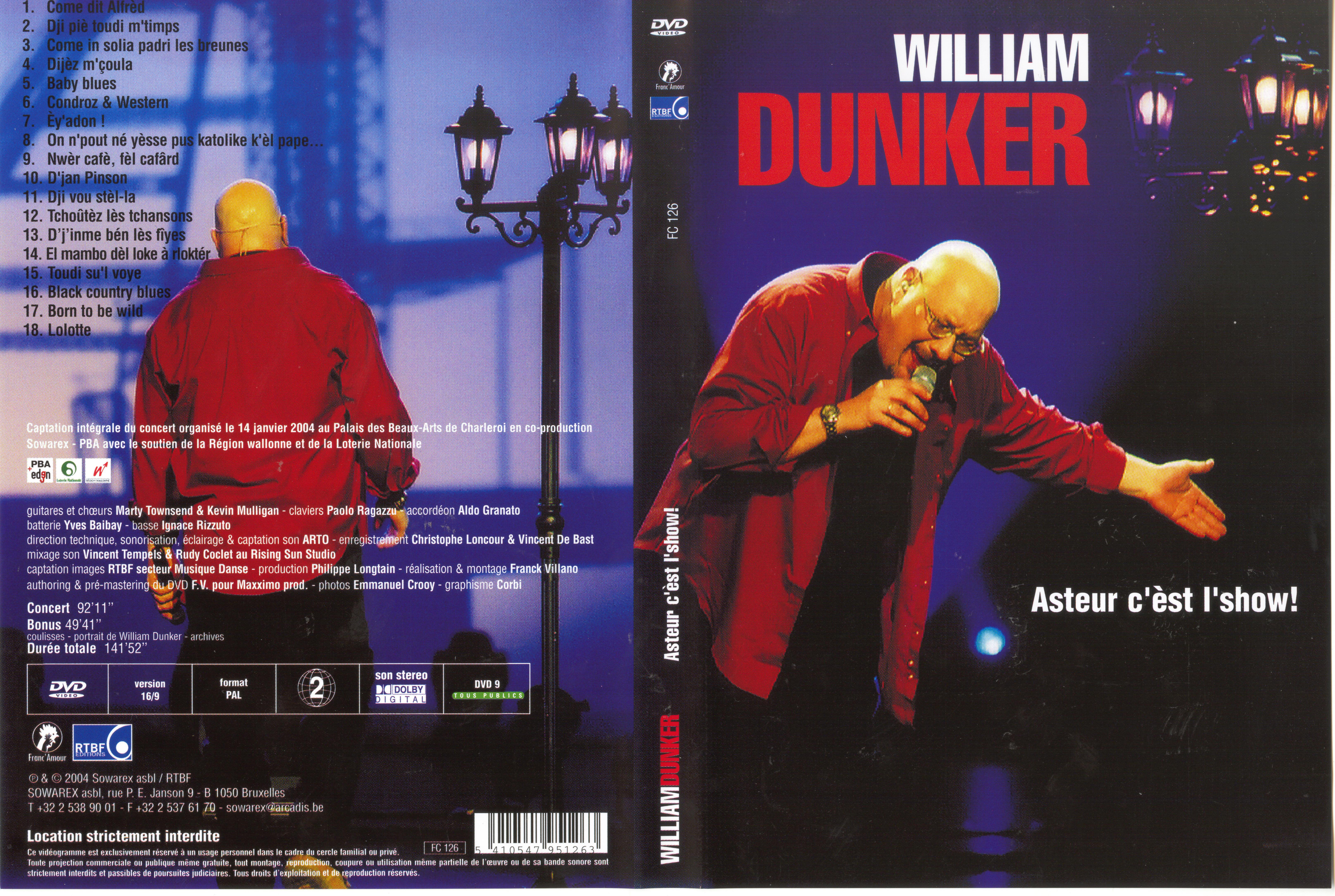 Jaquette DVD William Dunker