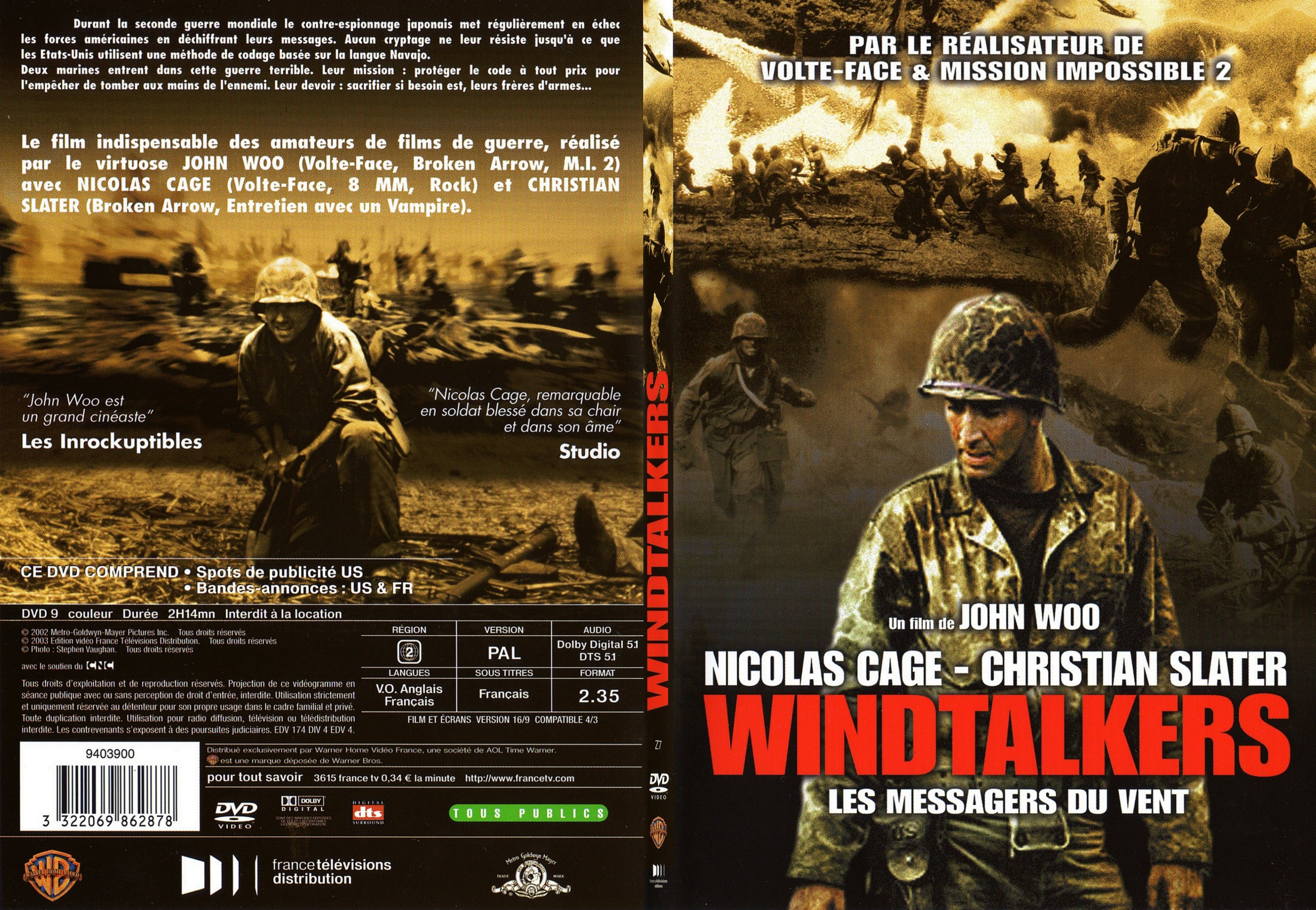 Jaquette DVD Windtalkers - SLIM