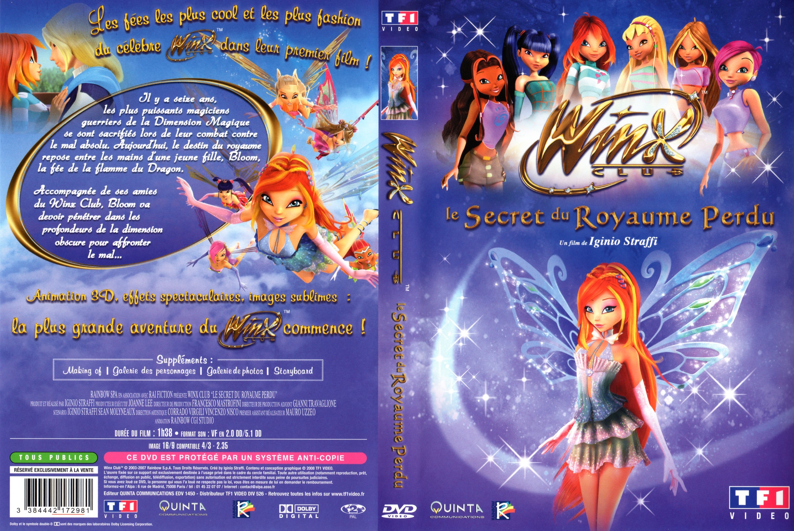 Jaquette DVD Winx Club - Le secret du royaume perdu