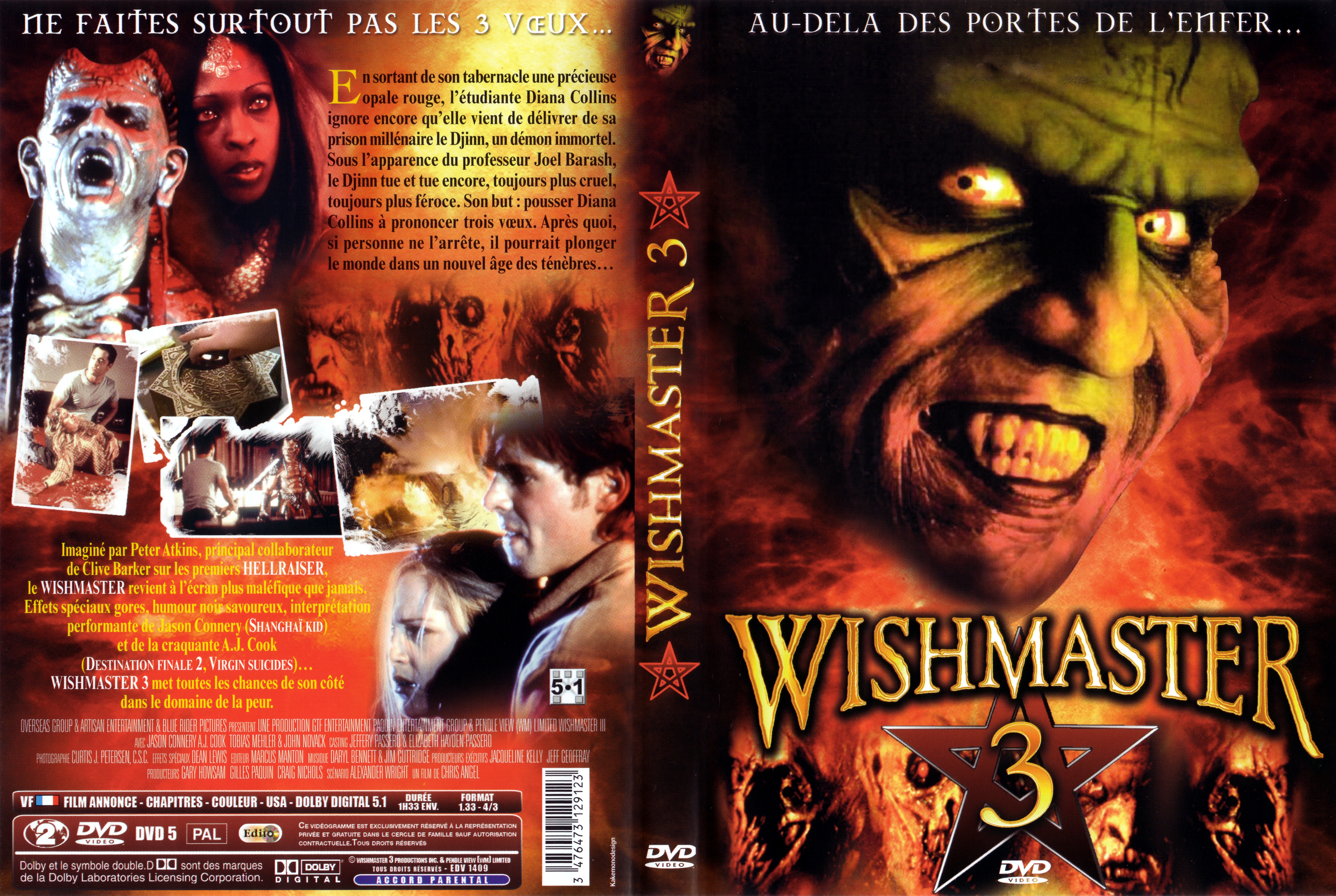 Jaquette DVD Wishmaster 3 v3