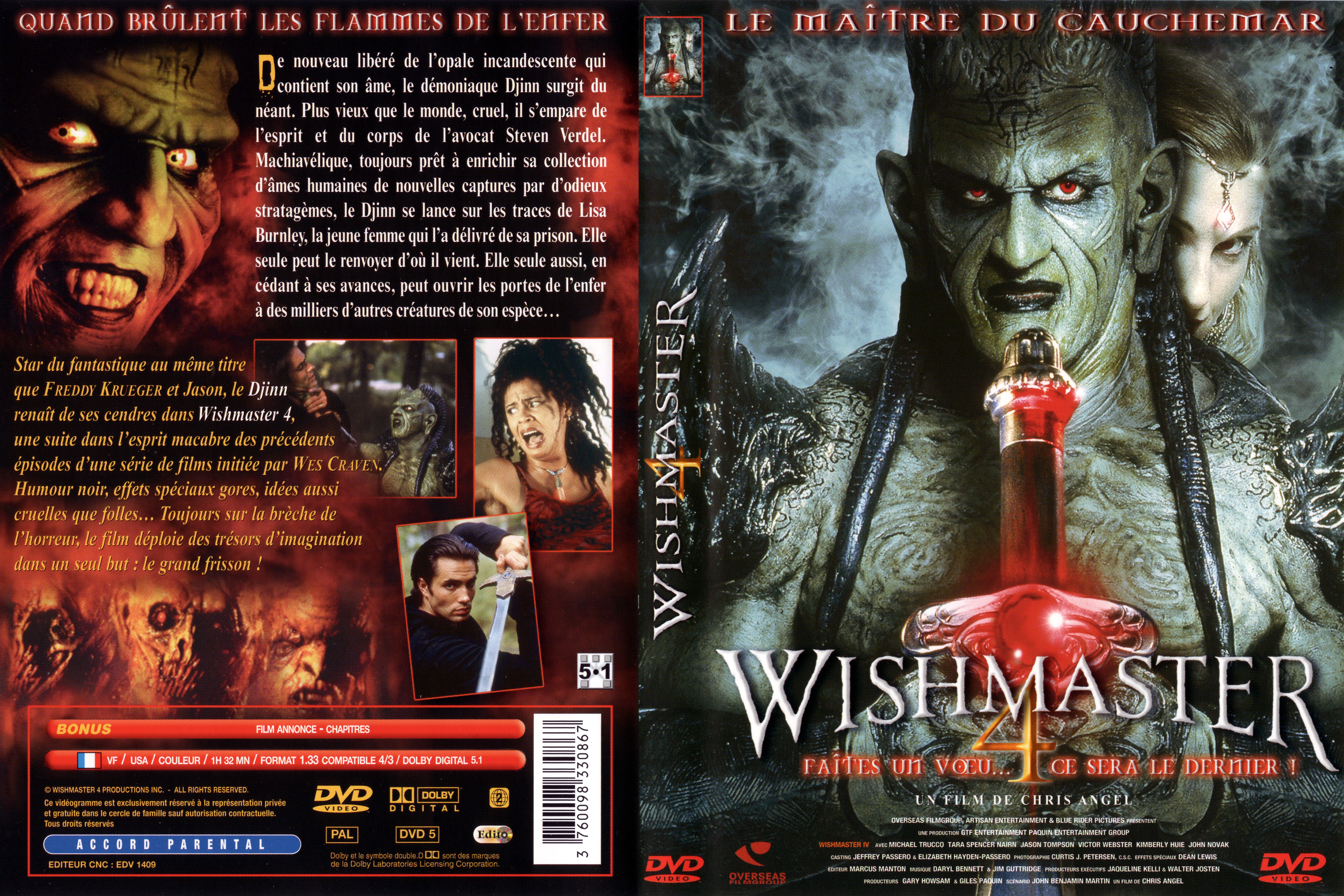 Jaquette DVD Wishmaster 4