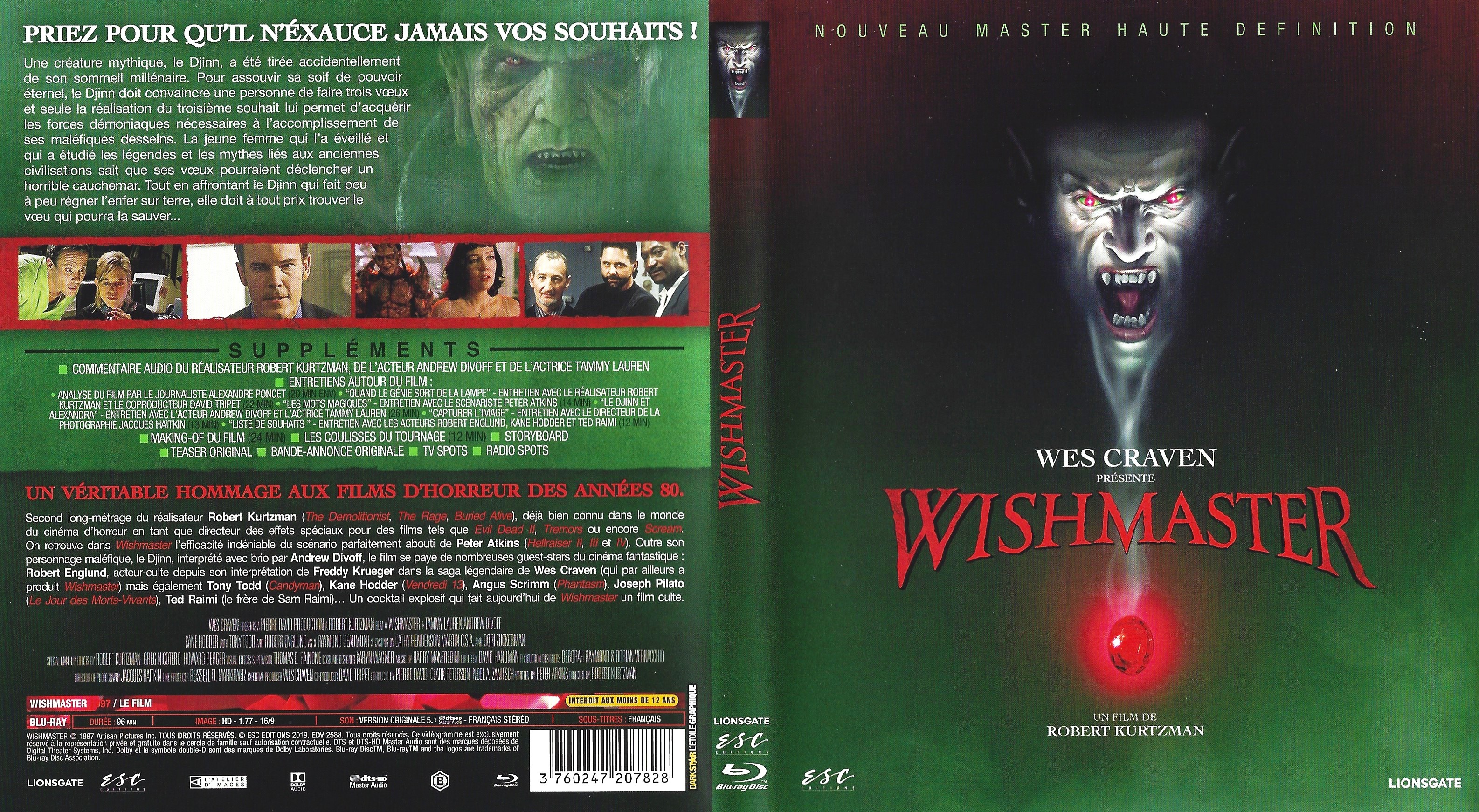 Jaquette DVD Wishmaster (BLU-RAY)