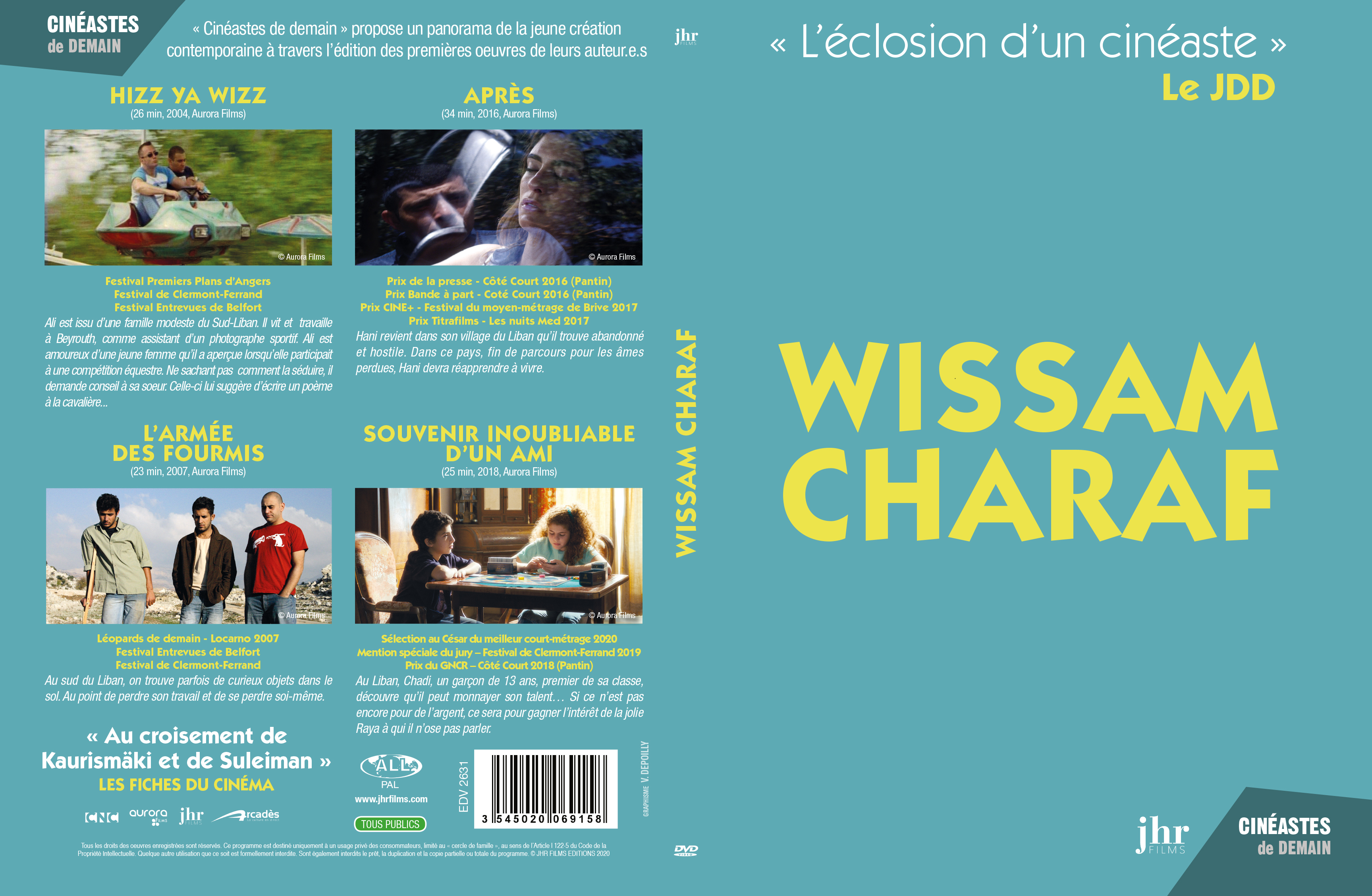 Jaquette DVD Wissam Ccharaf cineastes de demain