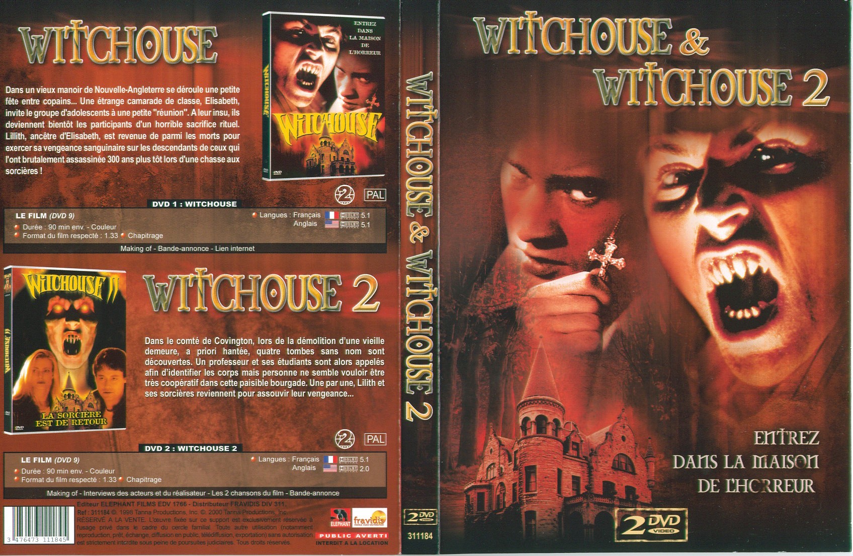Jaquette DVD Witchouse 1 et 2
