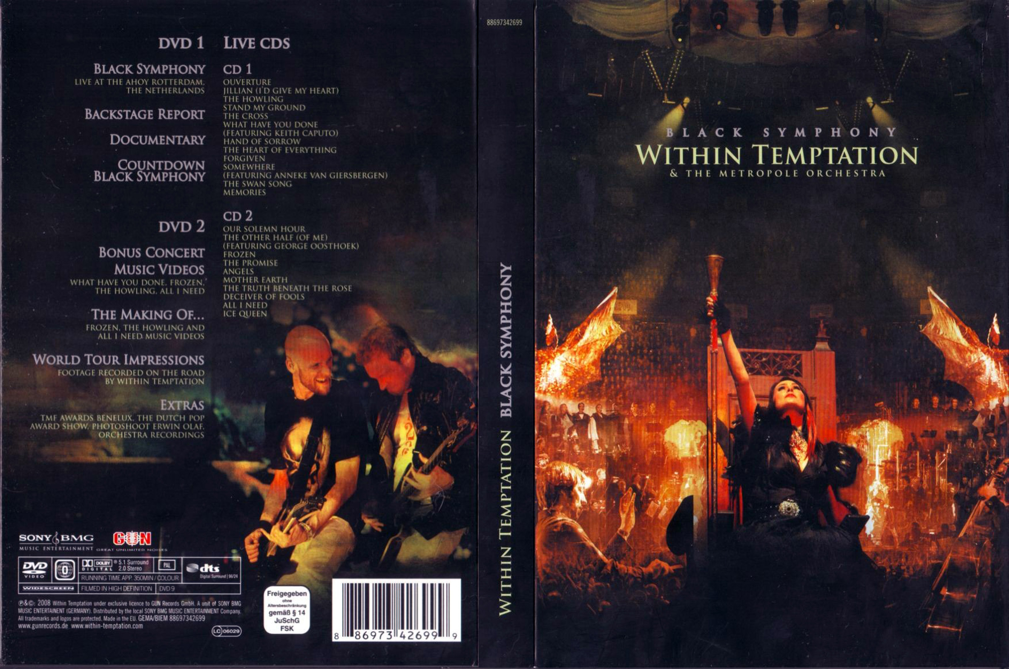Jaquette DVD Within Temptation & The Metropole Orchestra - Black Symphony