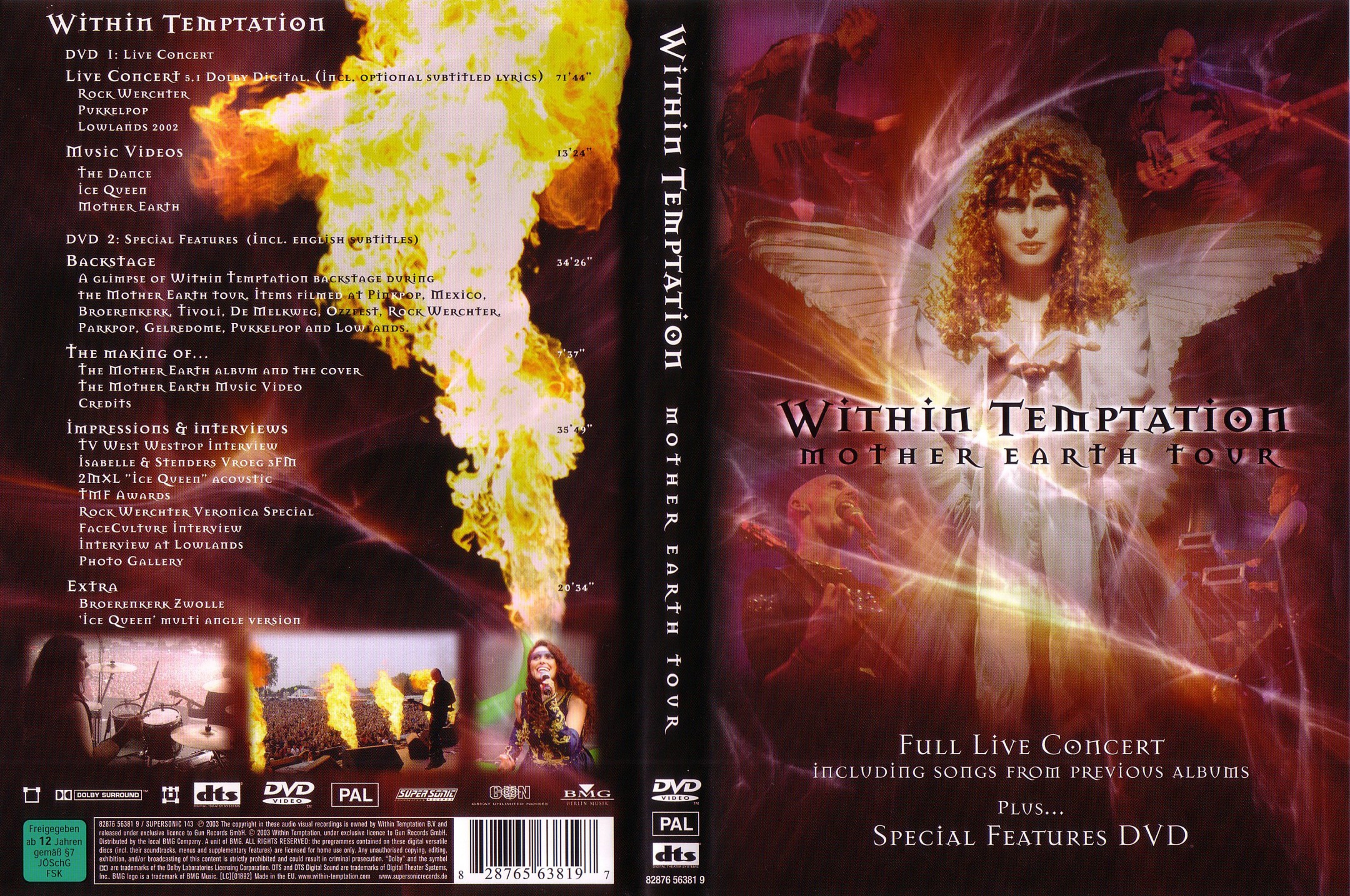 Jaquette DVD Within Temptation Mother Earth Tour
