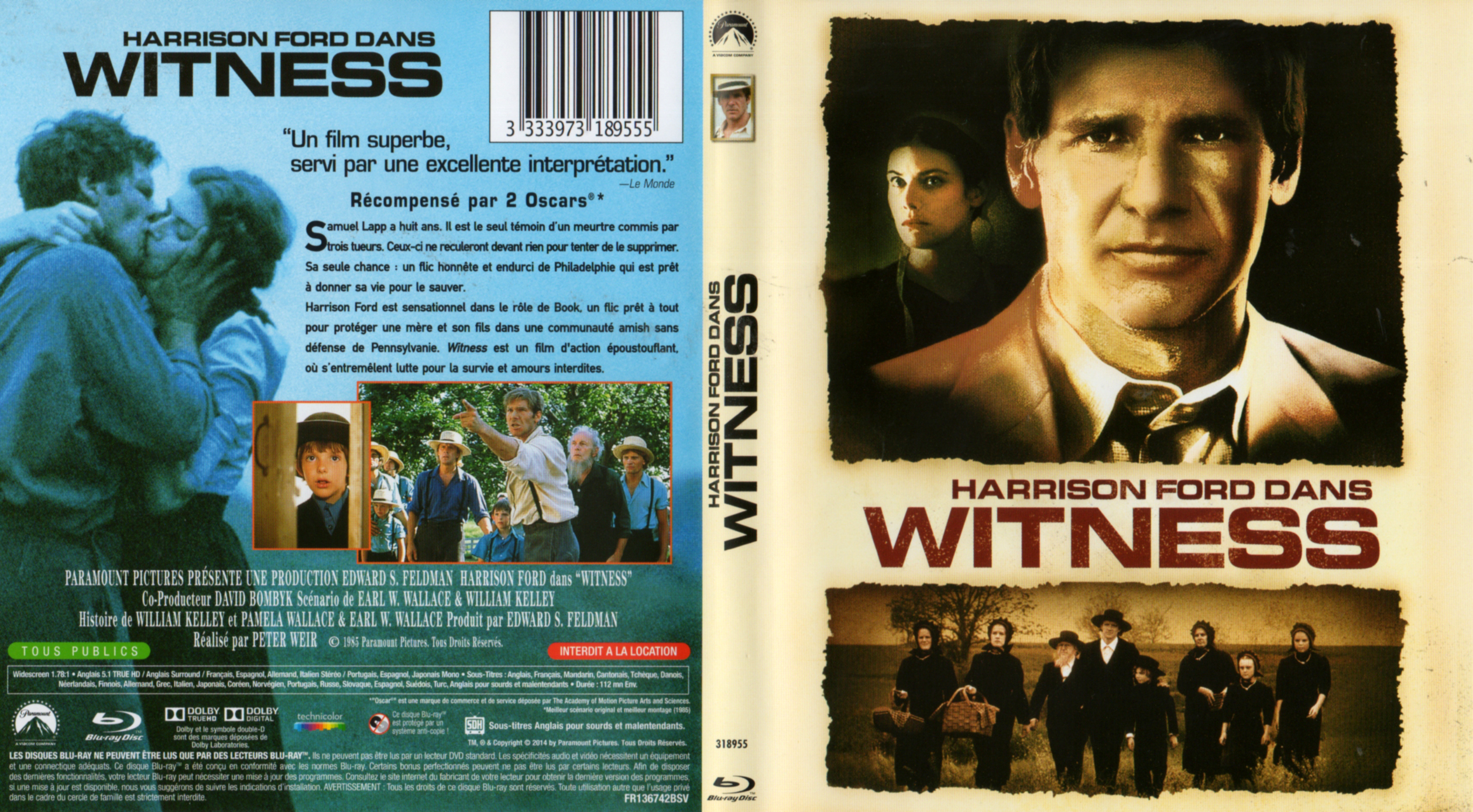 Jaquette DVD Witness (BLU-RAY)