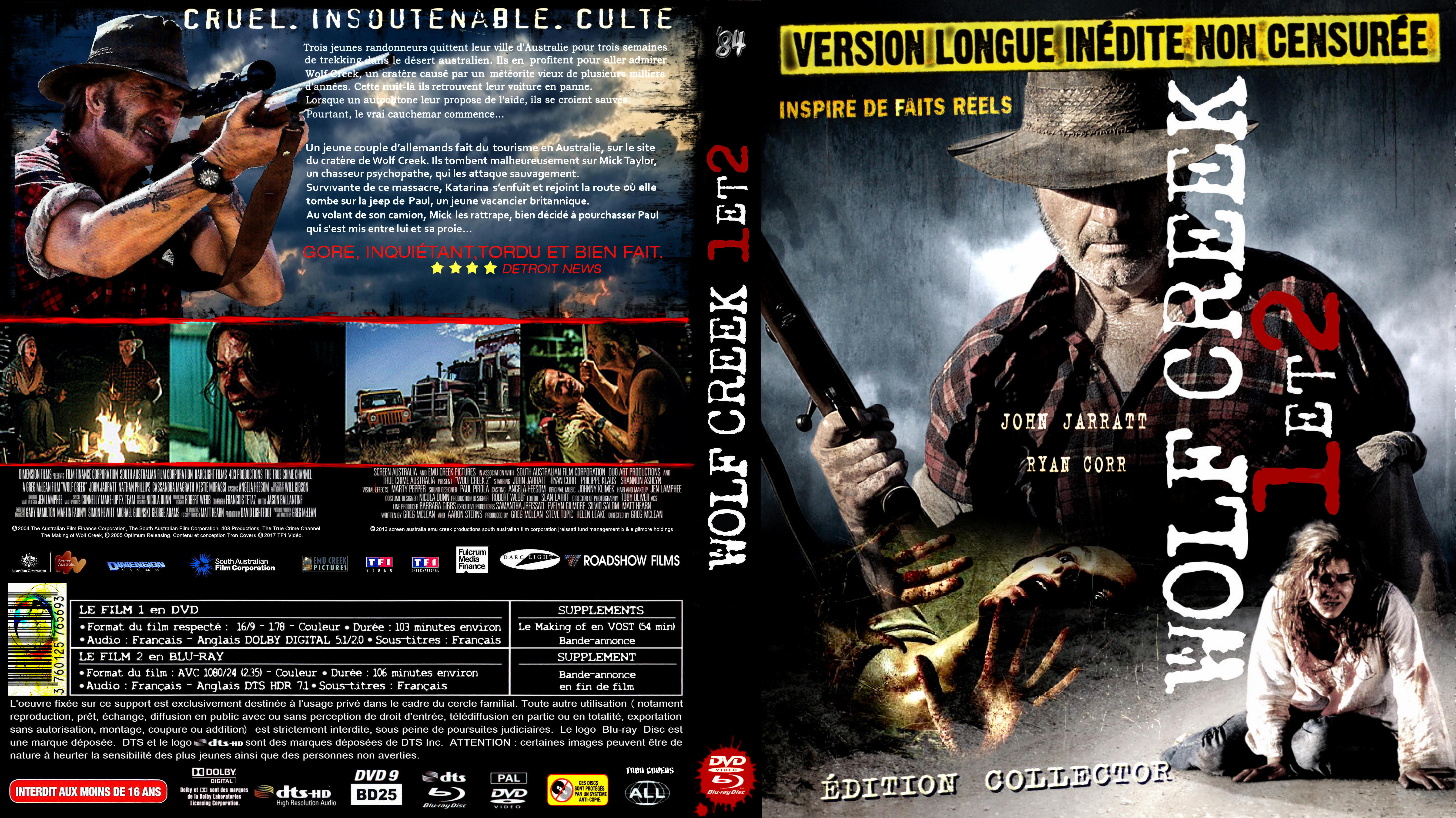 Jaquette DVD Wolf creek 1&2 custom (BLU-RAY)