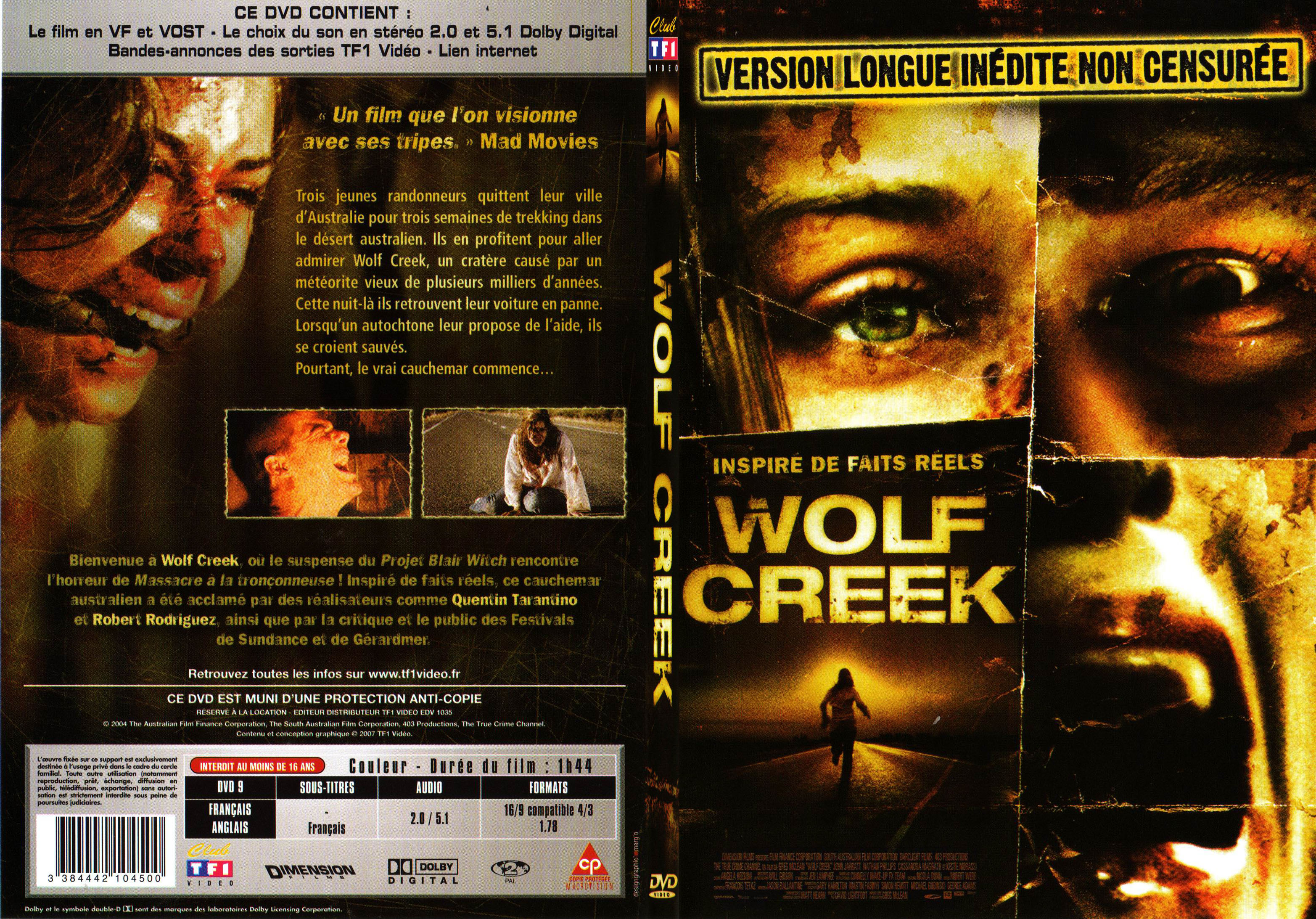 Jaquette DVD Wolf creek -SLIM