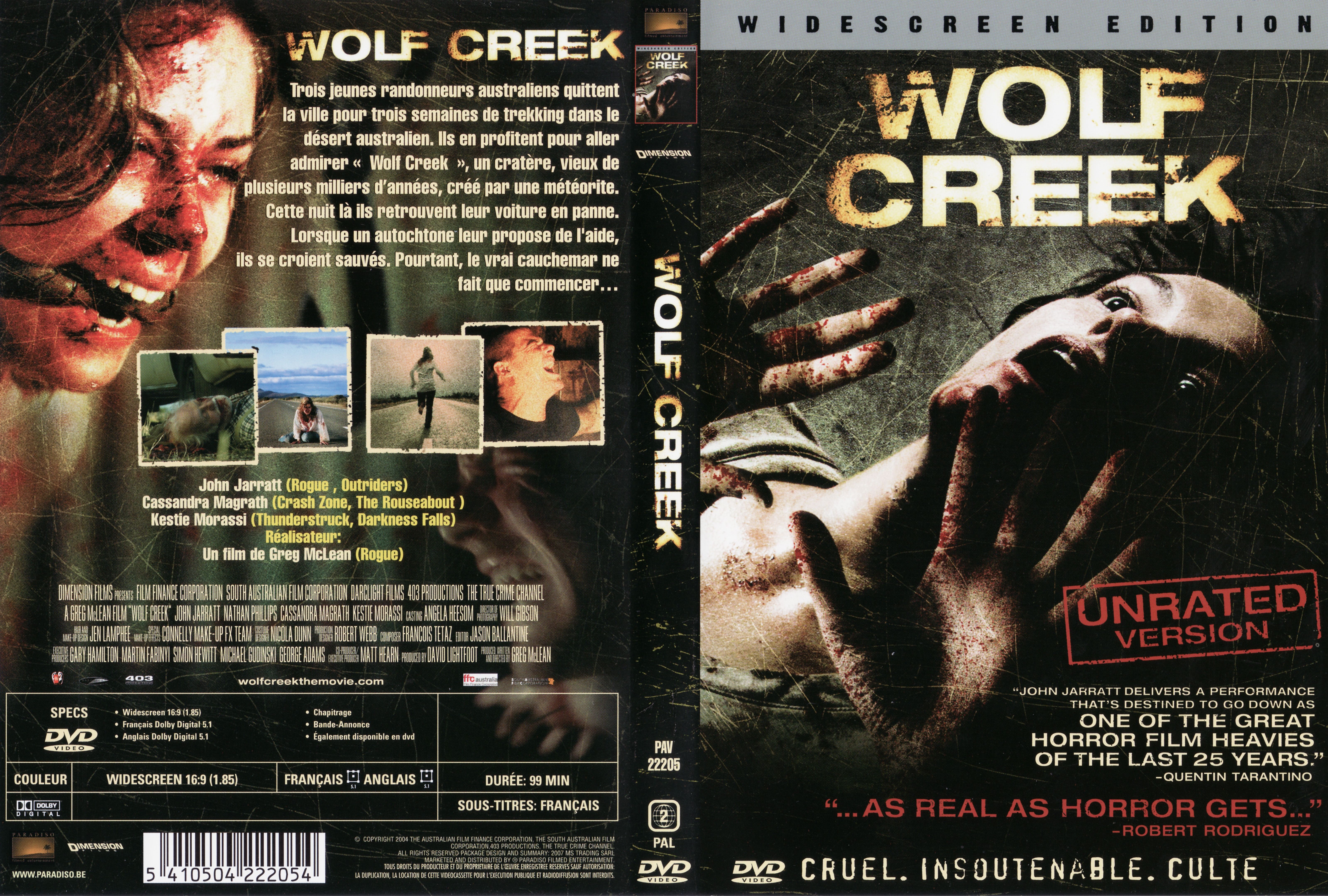 Jaquette DVD Wolf creek v3