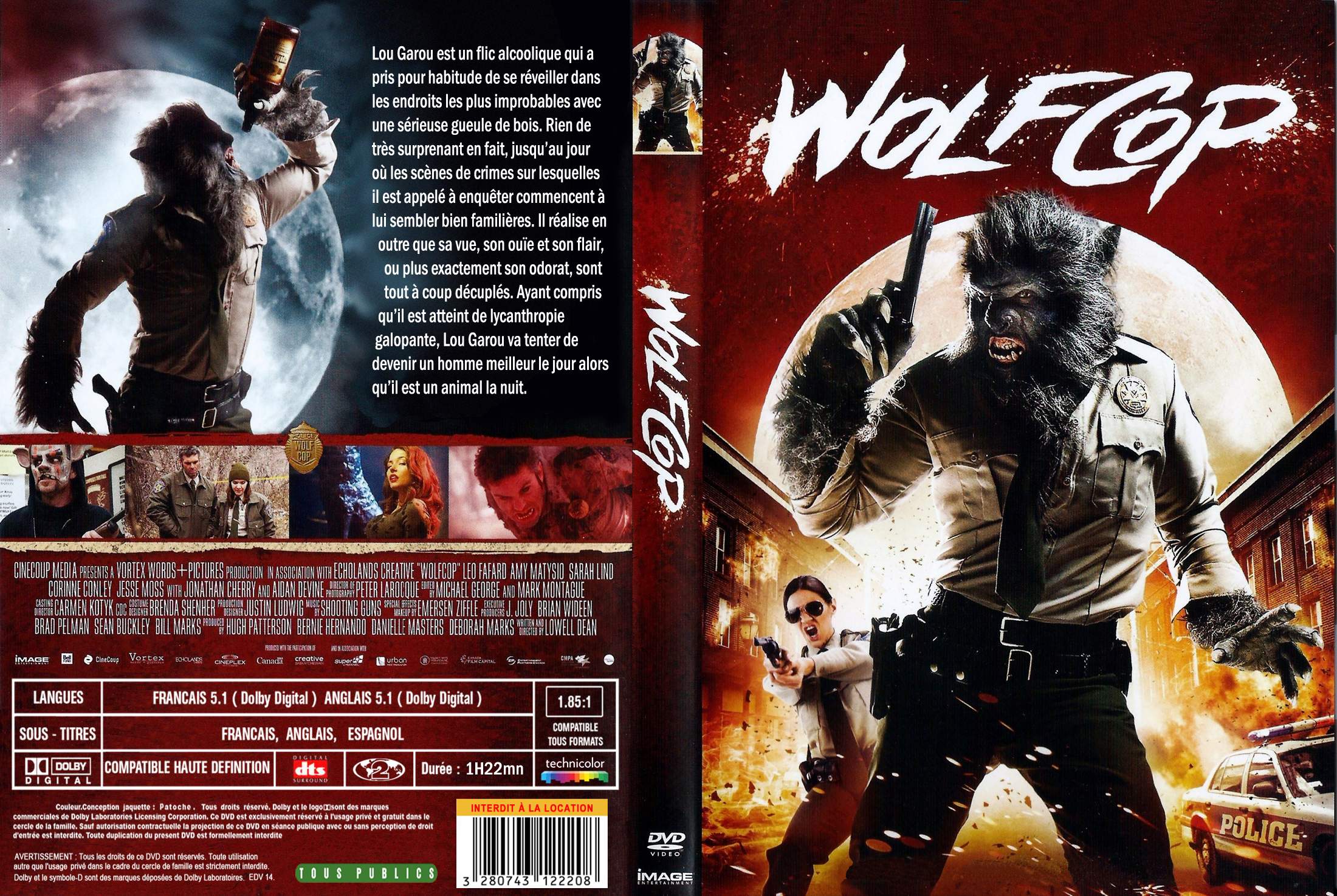 Jaquette DVD Wolfcop custom