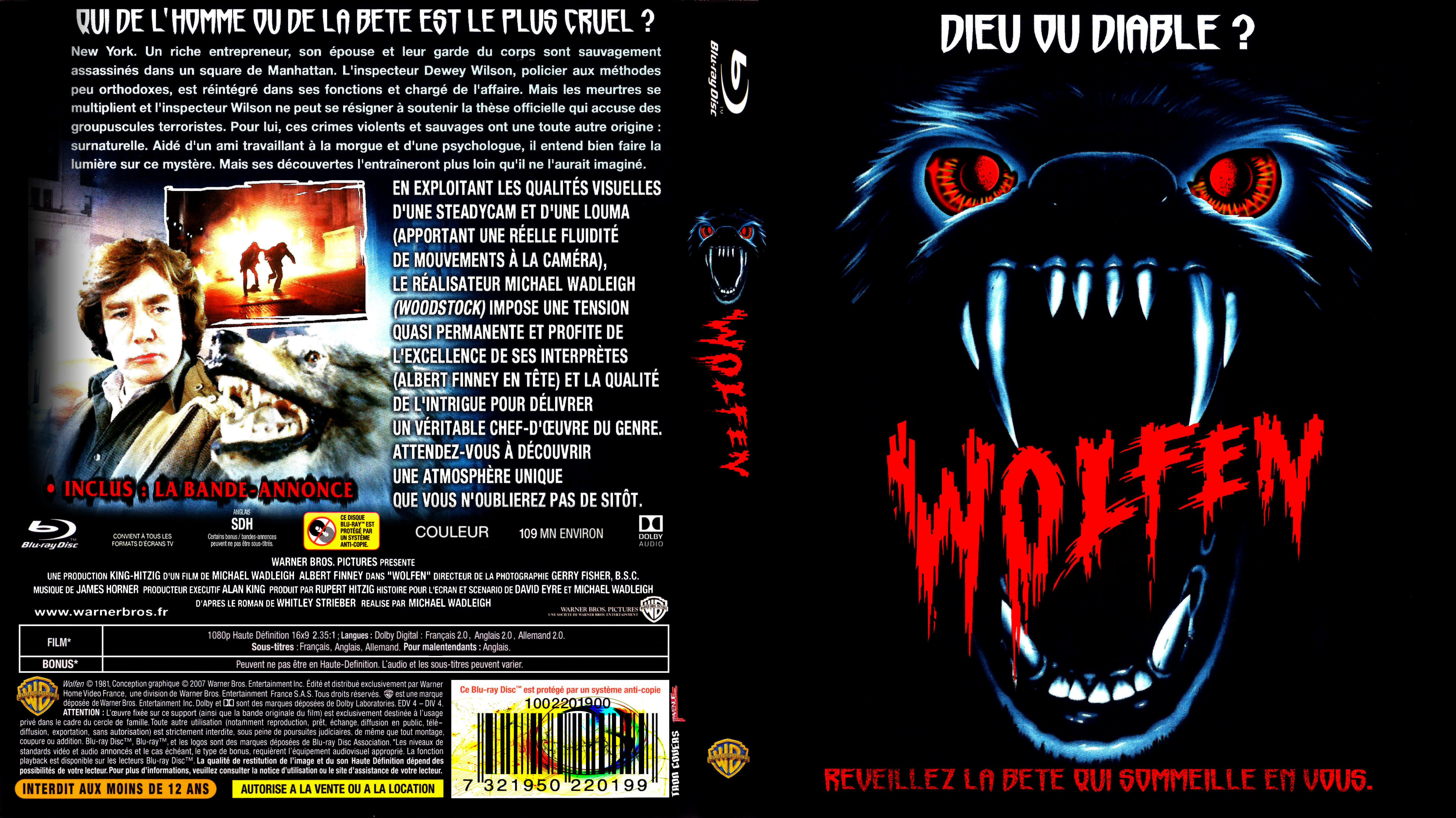 Jaquette DVD Wolfen custom (BLU-RAY)