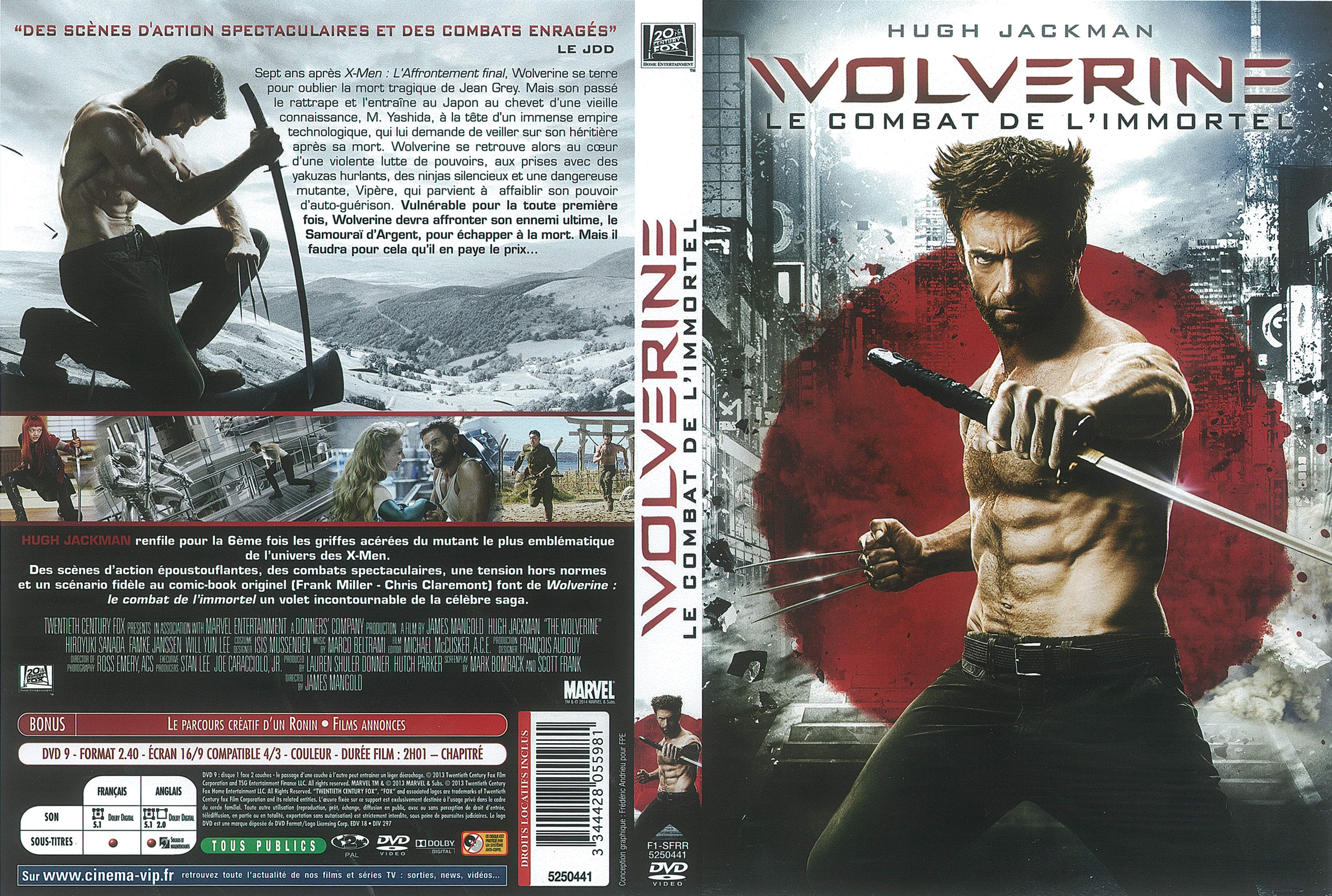 Jaquette DVD Wolverine : le combat de l