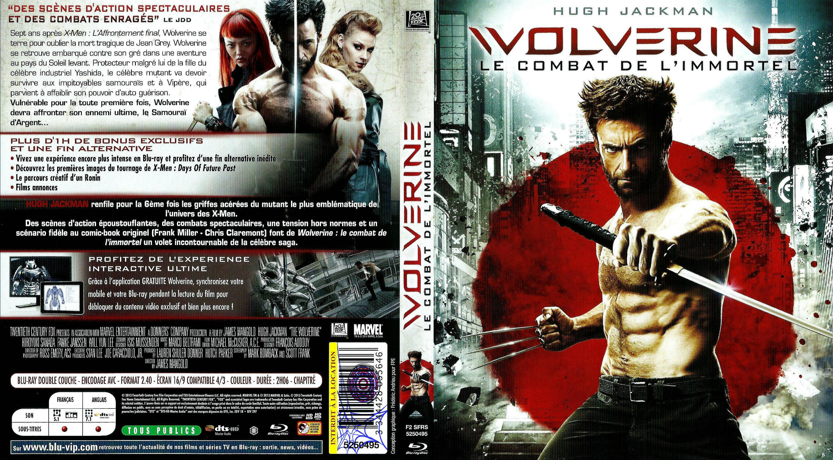 Jaquette DVD Wolverine : le combat de l