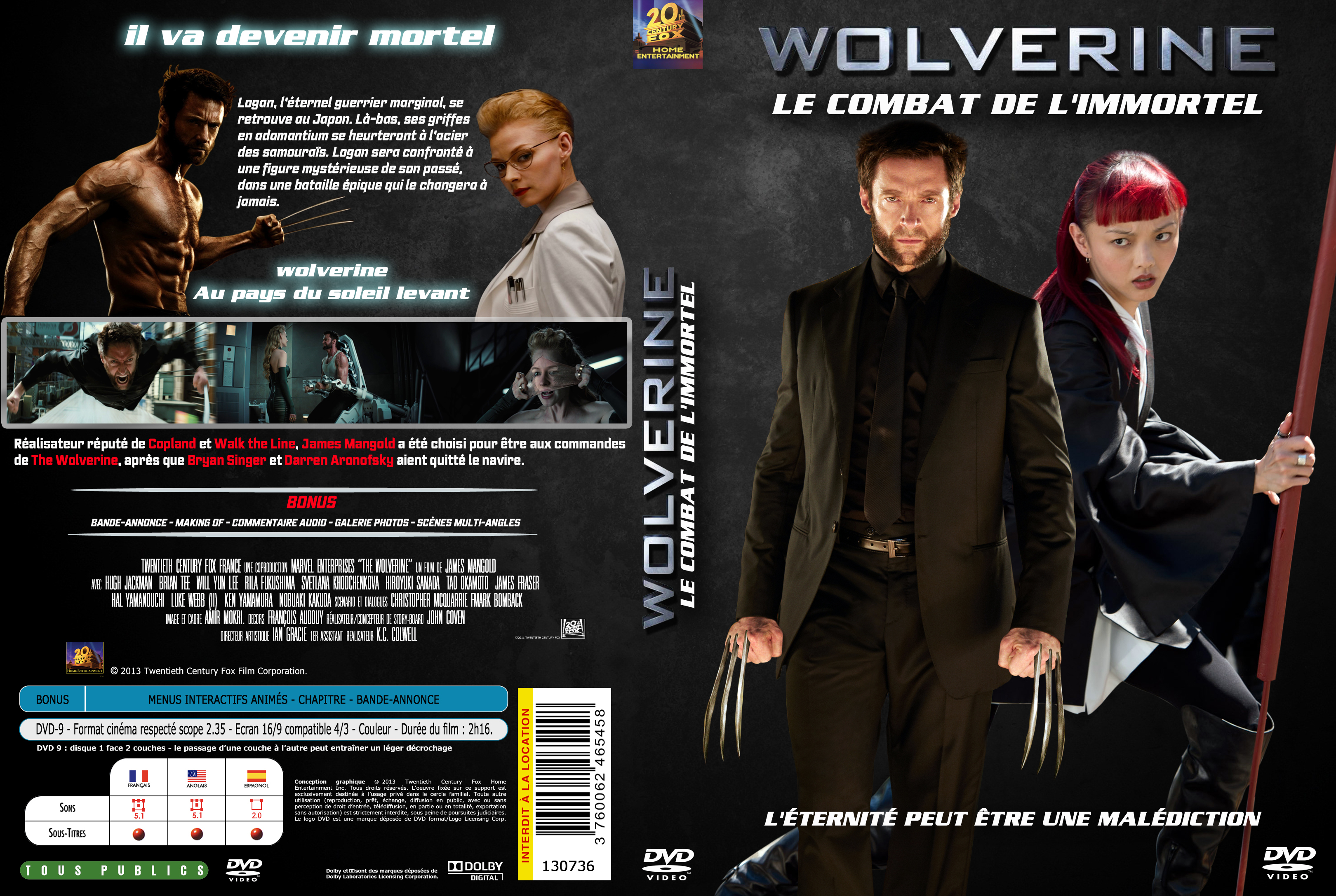 Jaquette DVD Wolverine : le combat de l