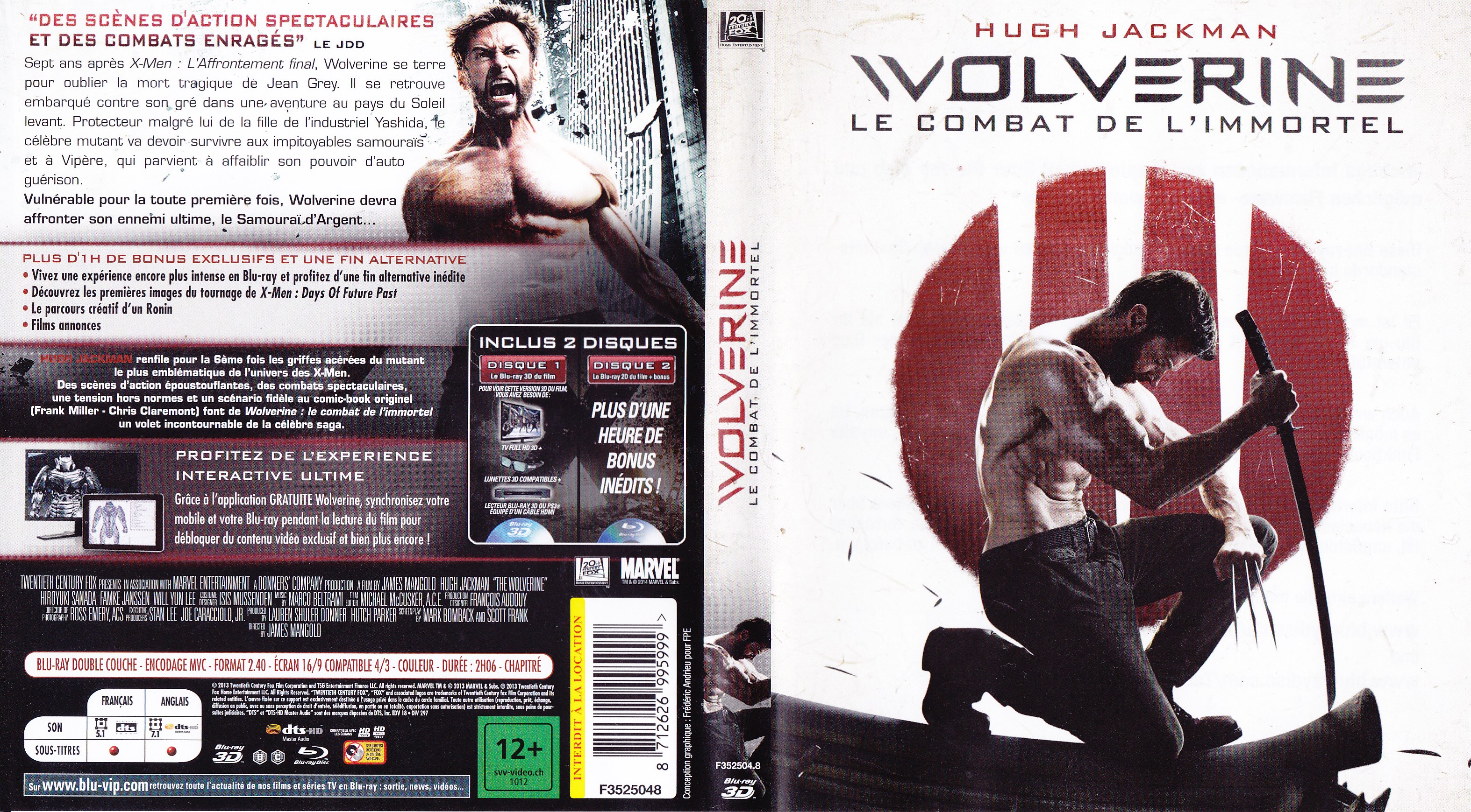 Jaquette DVD Wolverine : le combat de l