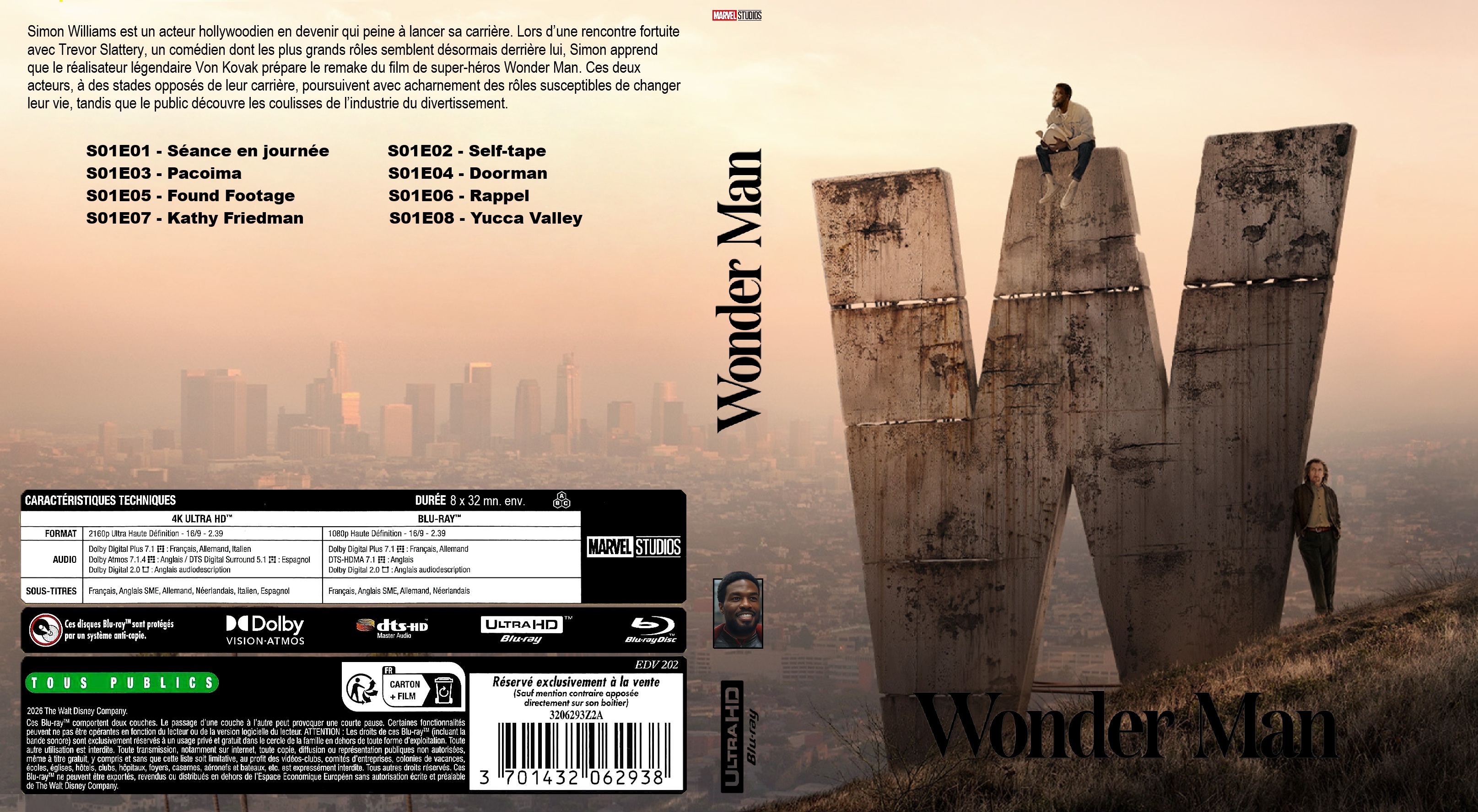 Jaquette DVD Wonder Man saison 1 4K custom (BLU-RAY)